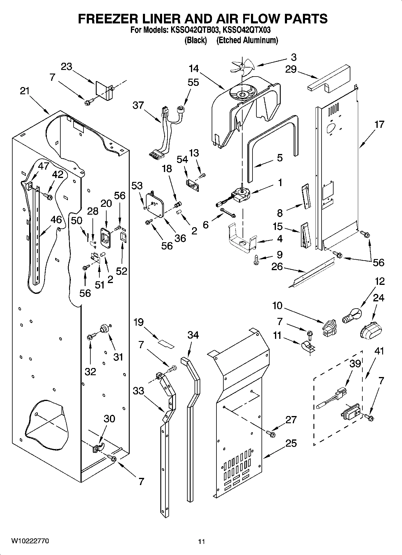 08 - FREEZER LINER AND AIR FLOW PARTS