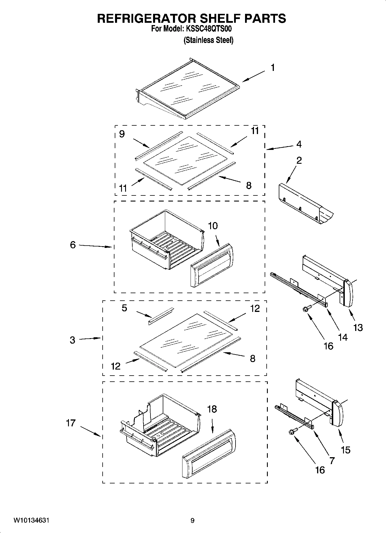 07 - REFRIGERATOR SHELF PARTS