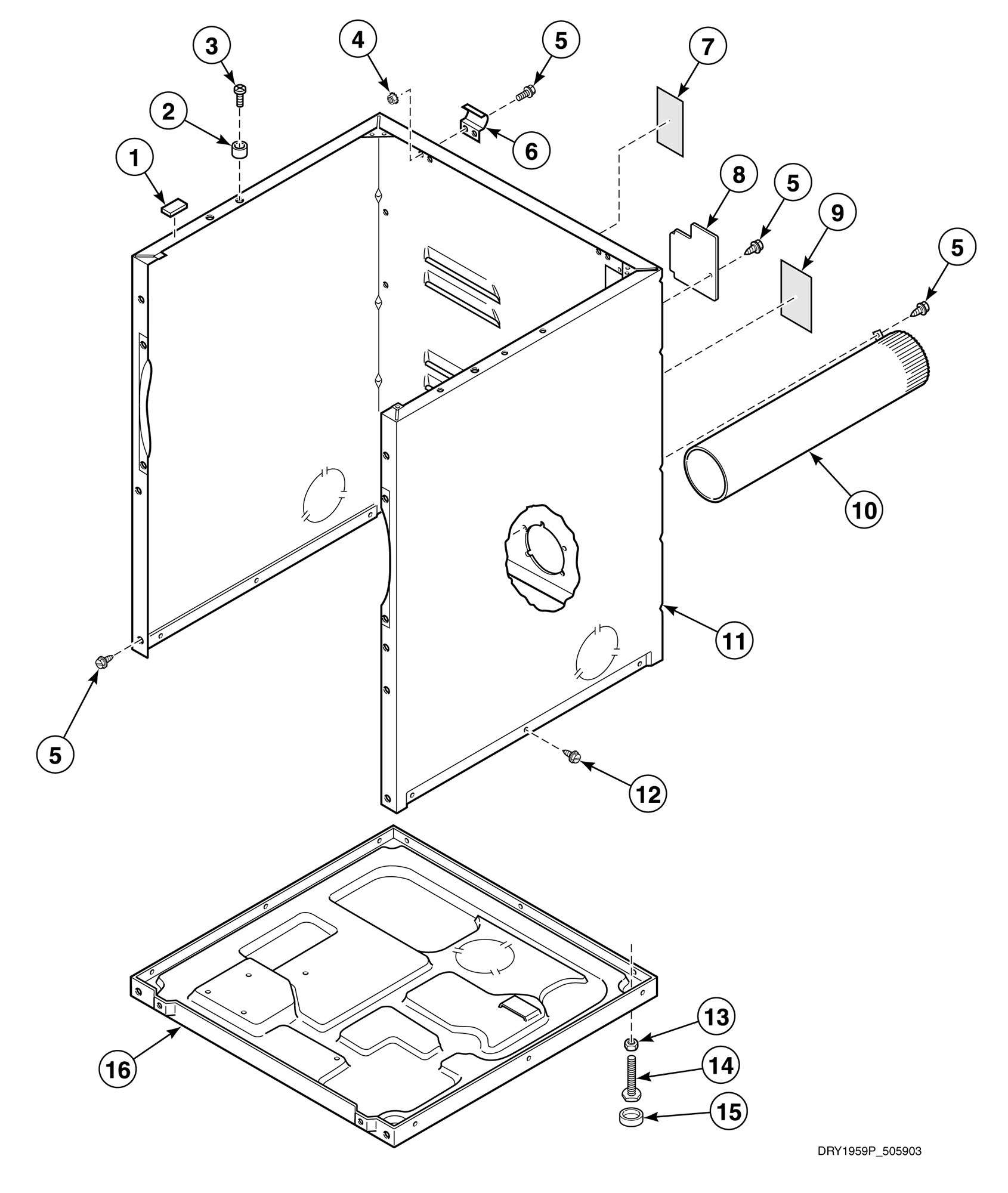 Cabinet, Exhaust Duct and Base