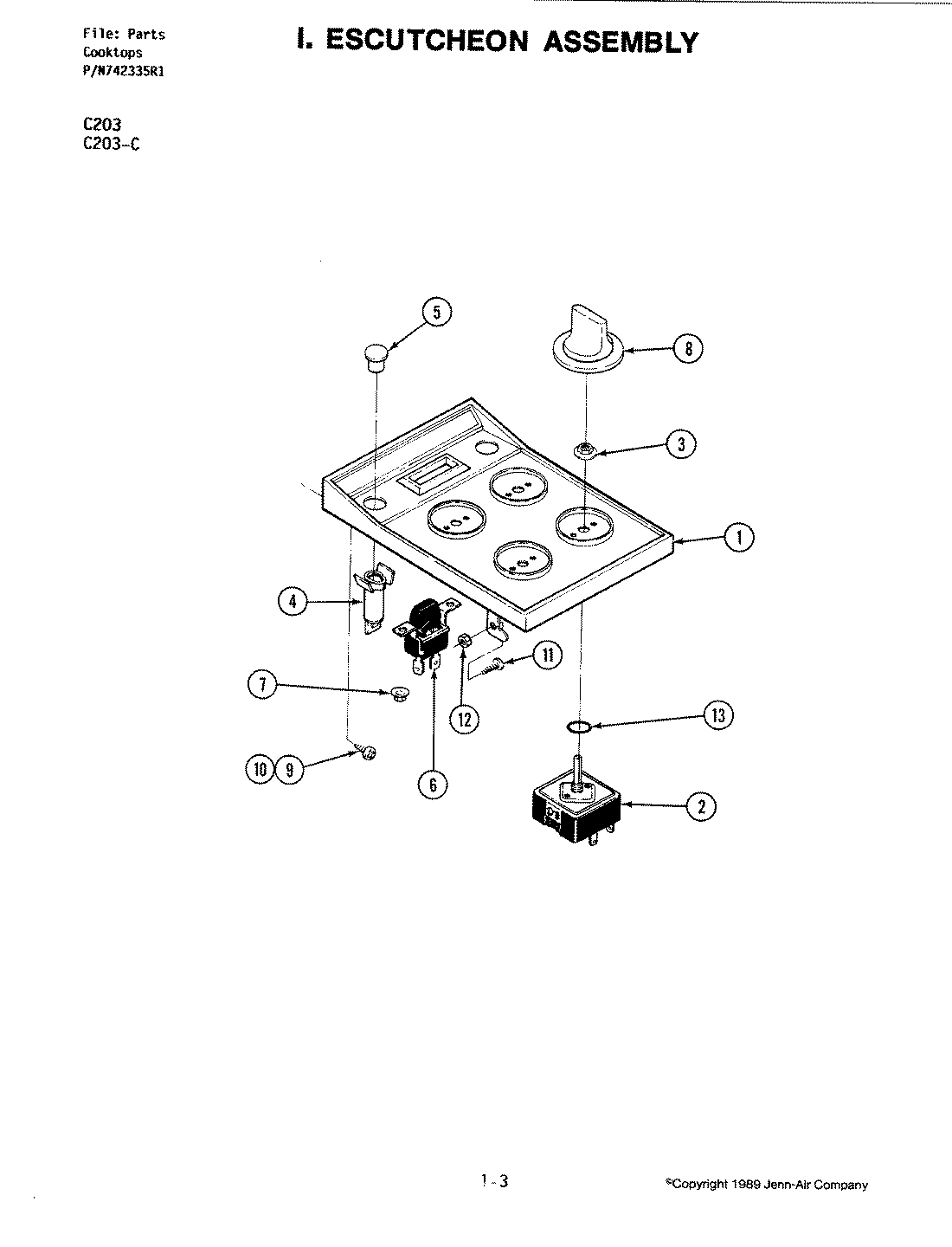 03 - ESCUTCHEON ASSEMBLY
