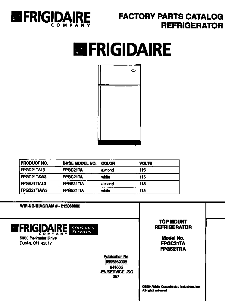 01 - TOP MOUNT REFRIGERATOR