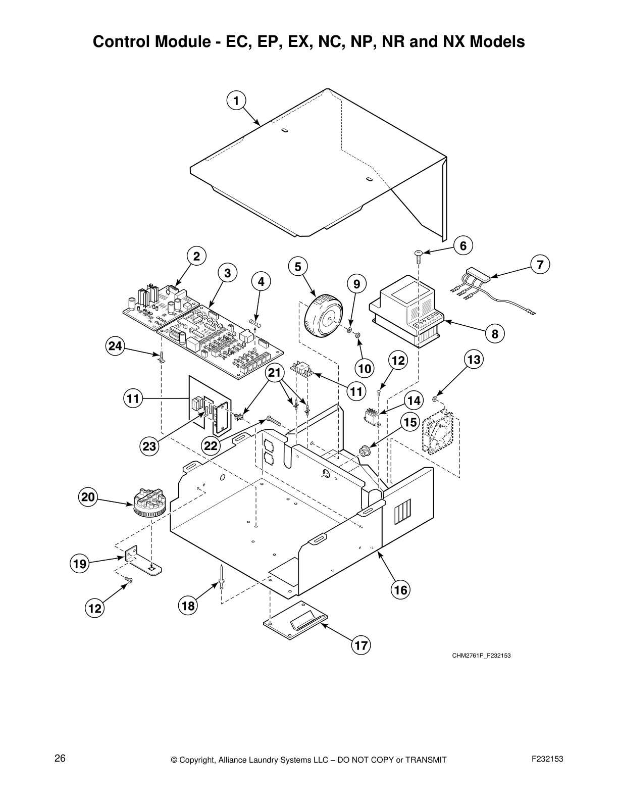 Control Module - EC, EP, EX, NC, NP, NR and NX Models