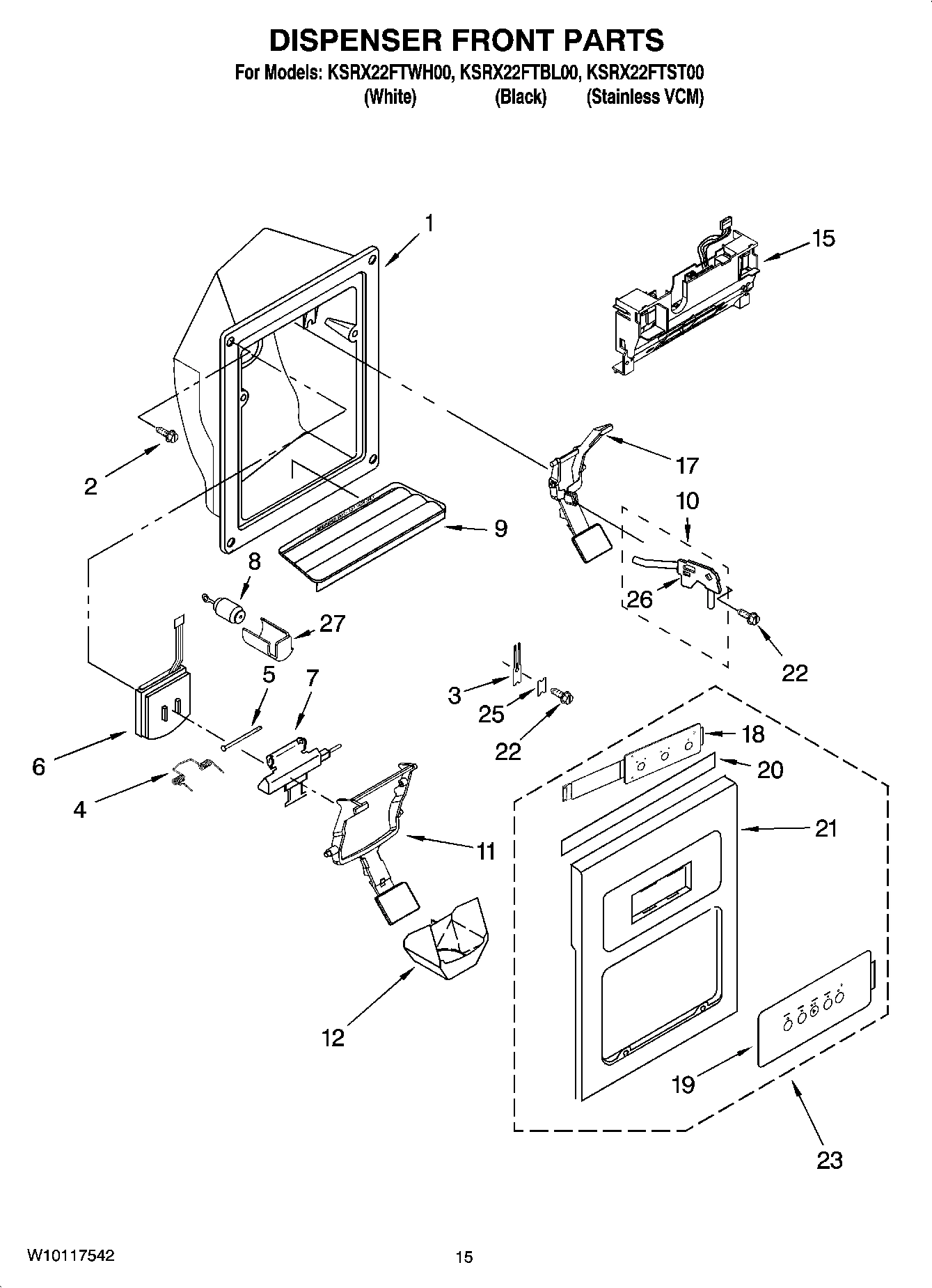 09 - DISPENSER FRONT PARTS