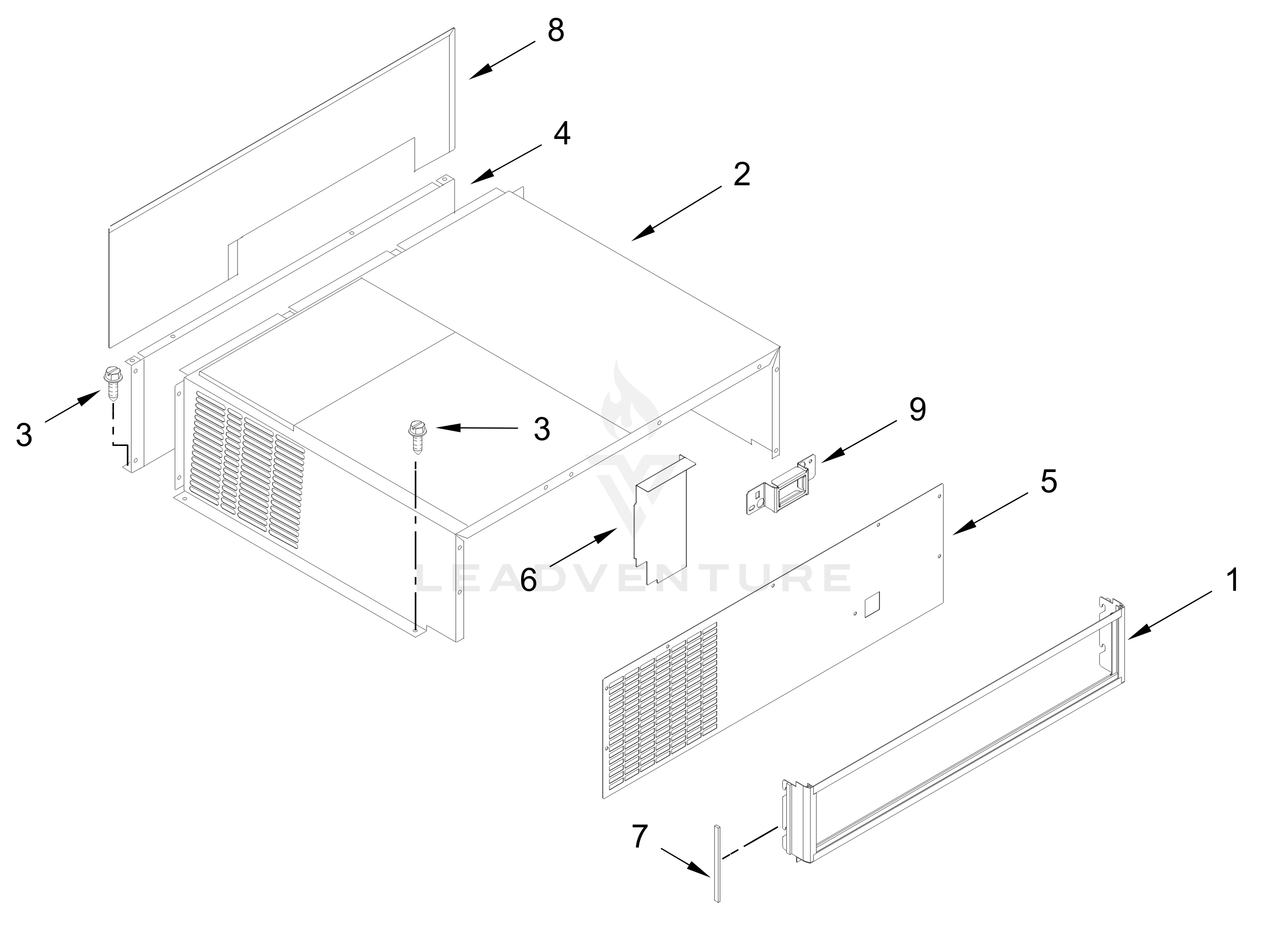 TOP GRILLE AND UNIT COVER PARTS