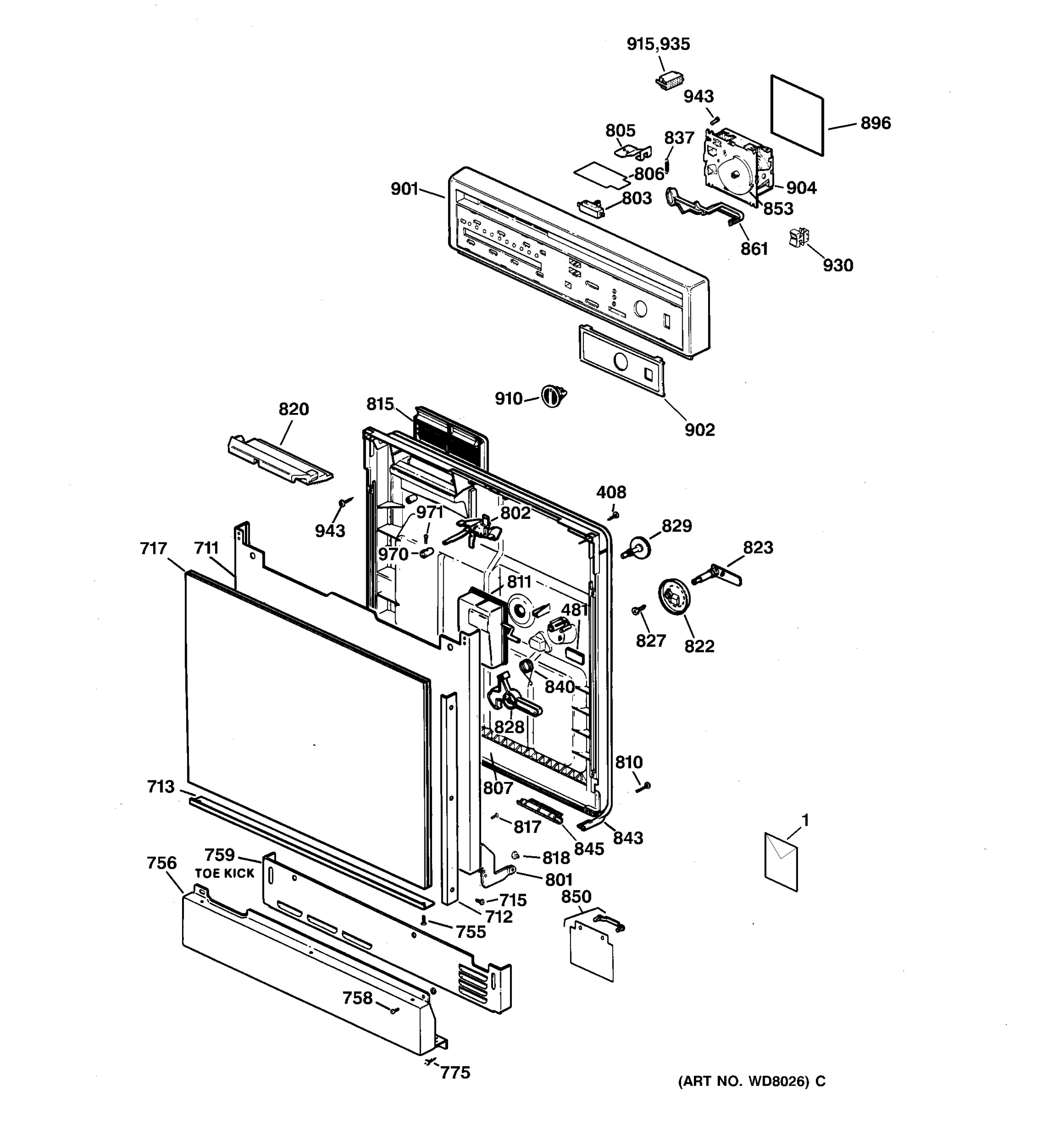 ESCUTCHEON & DOOR ASSEMBLY