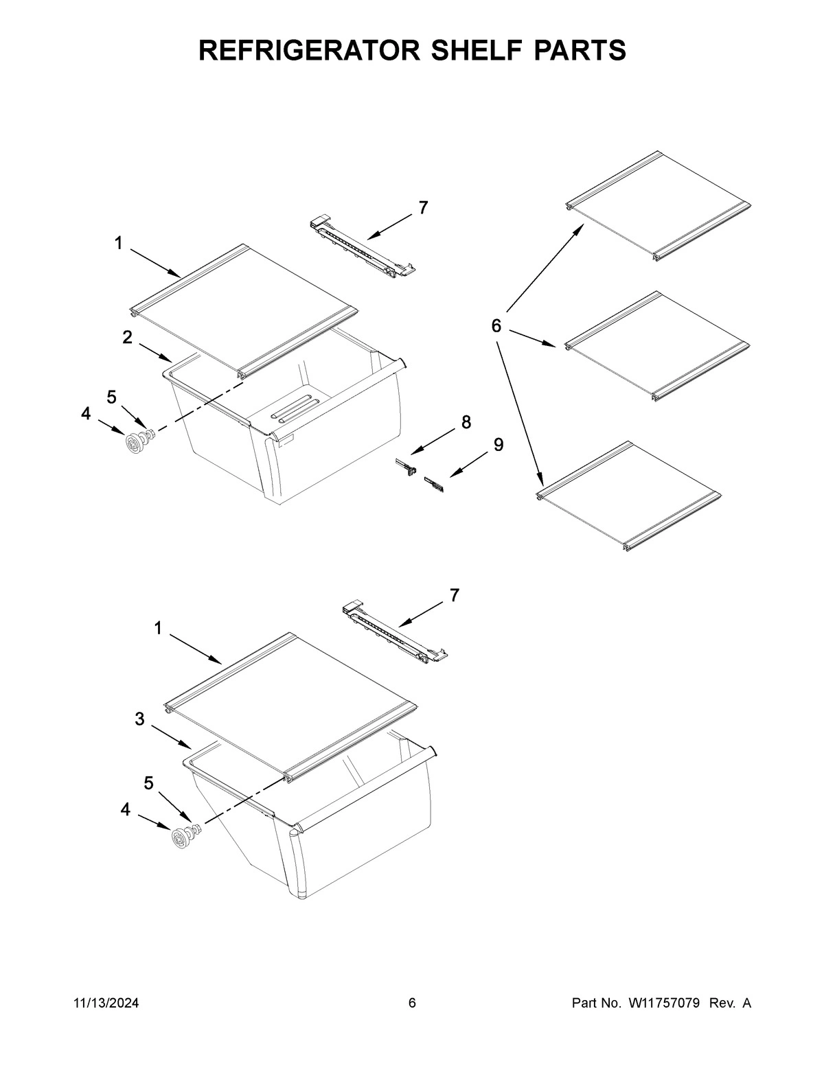 04 - REFRIGERATOR SHELF PARTS