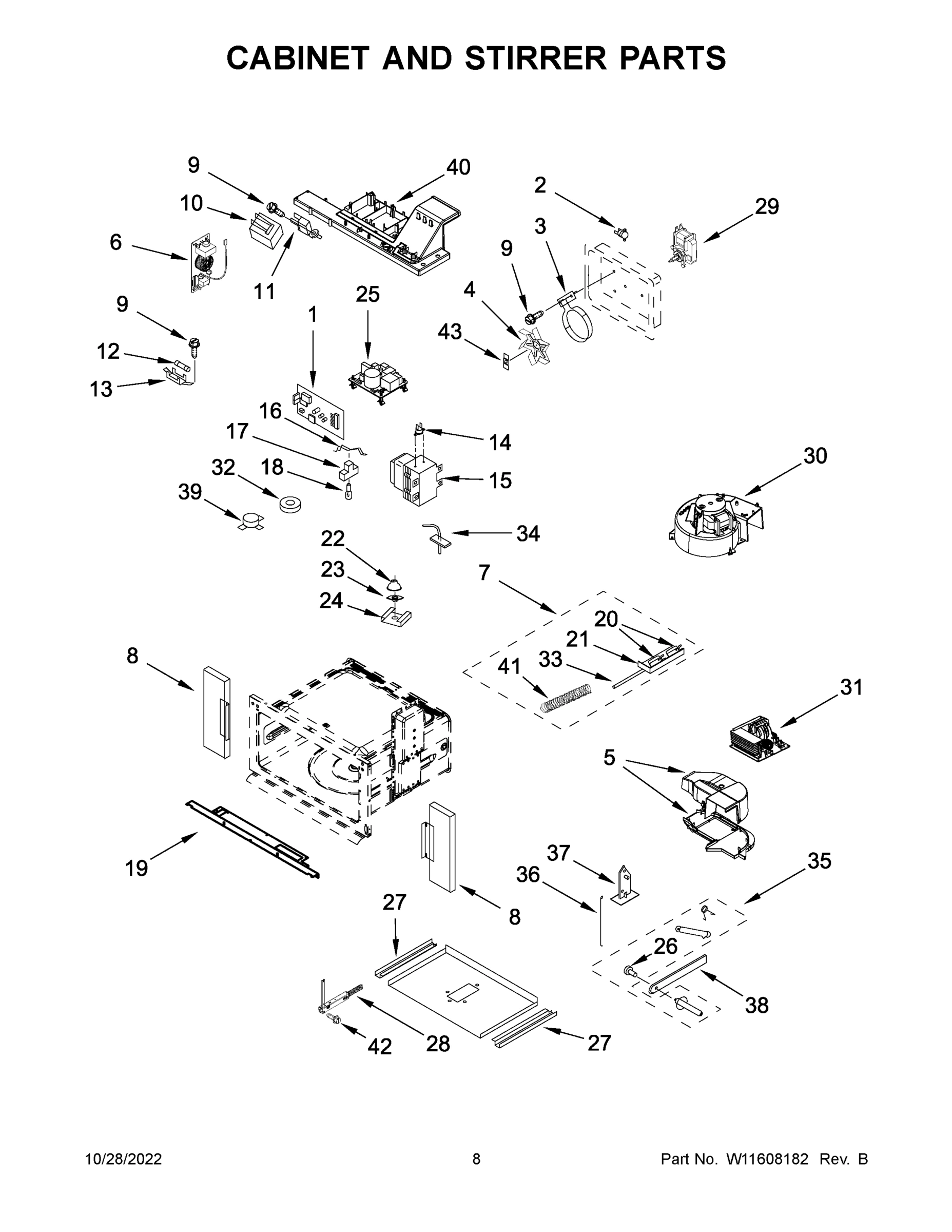 05 - CABINET AND STIRRER PARTS