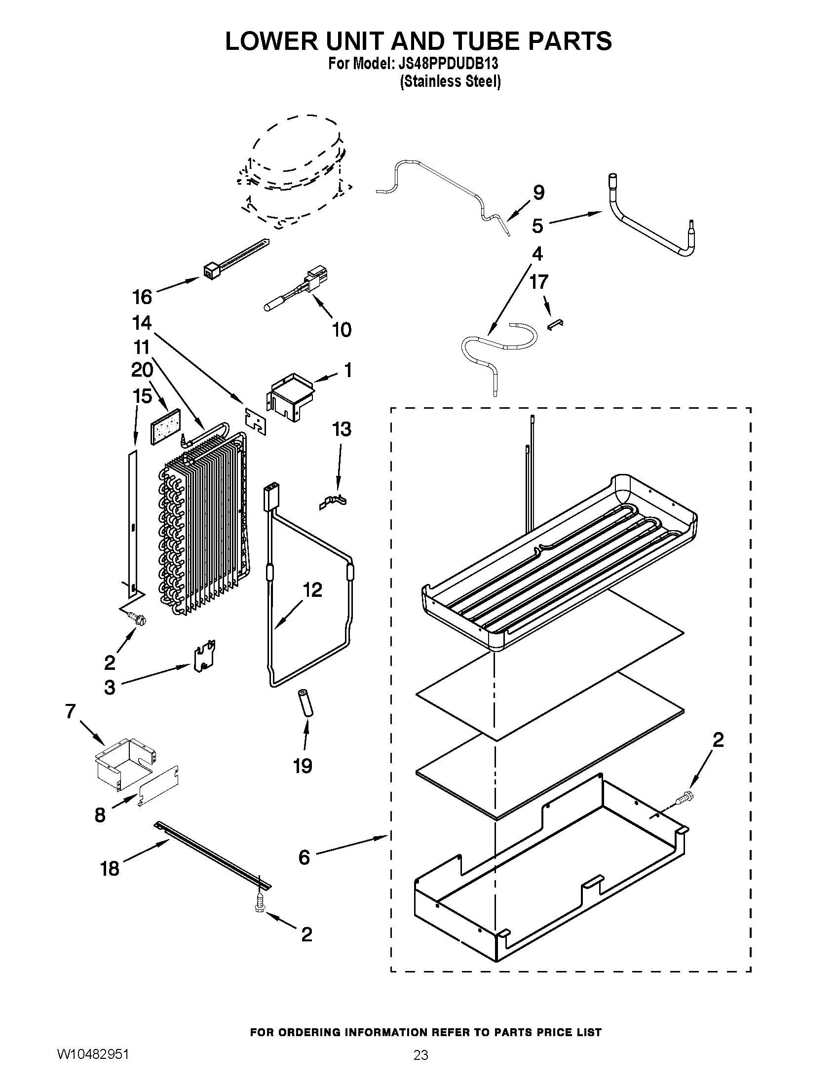14 - LOWER UNIT AND TUBE PARTS