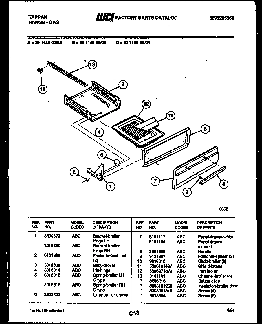 04 - BROILER DRAWER PARTS
