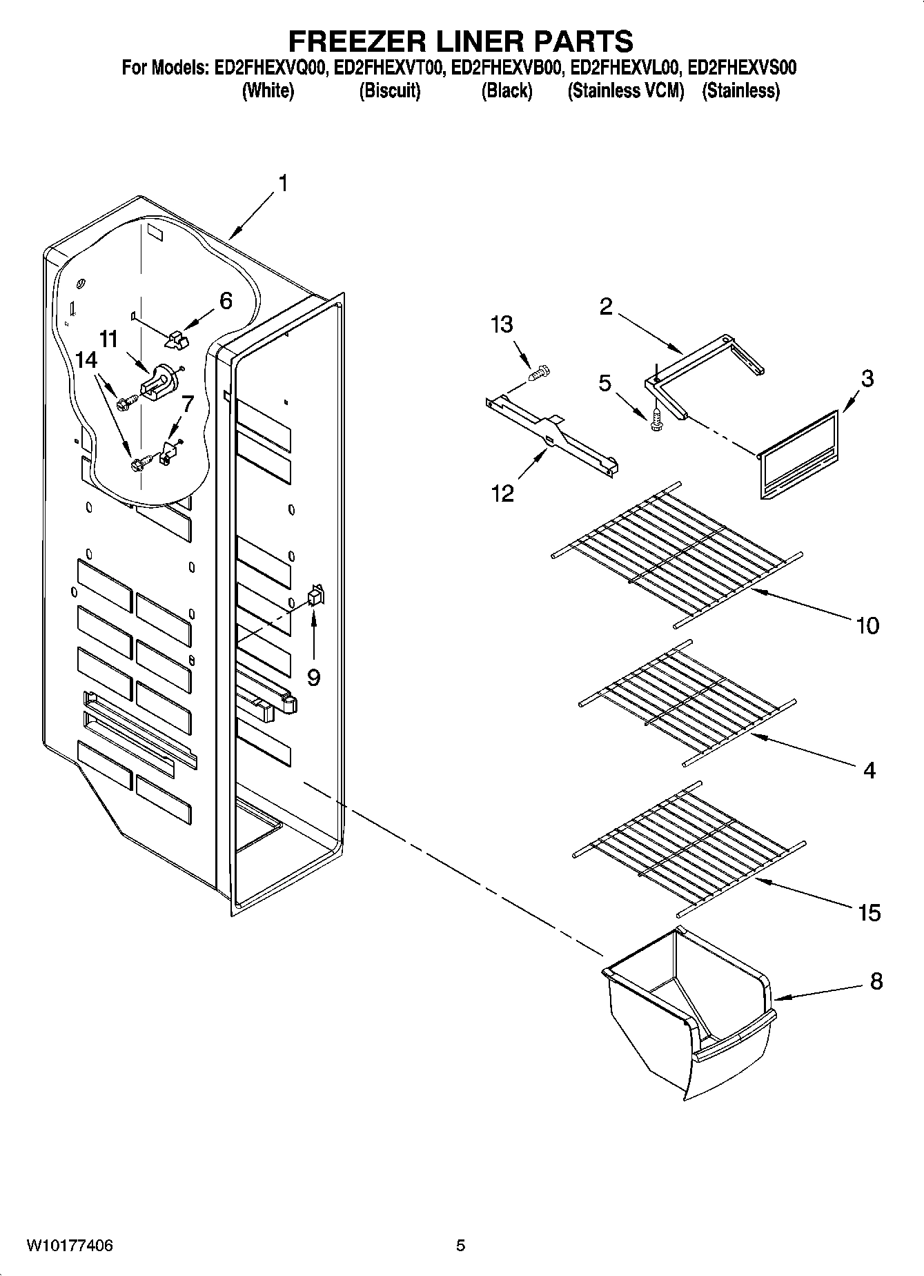 04 - FREEZER LINER PARTS