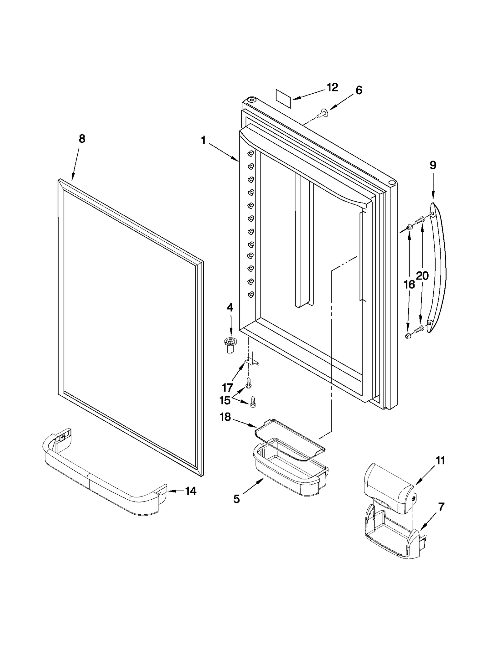 REFRIGERATOR DOOR PARTS