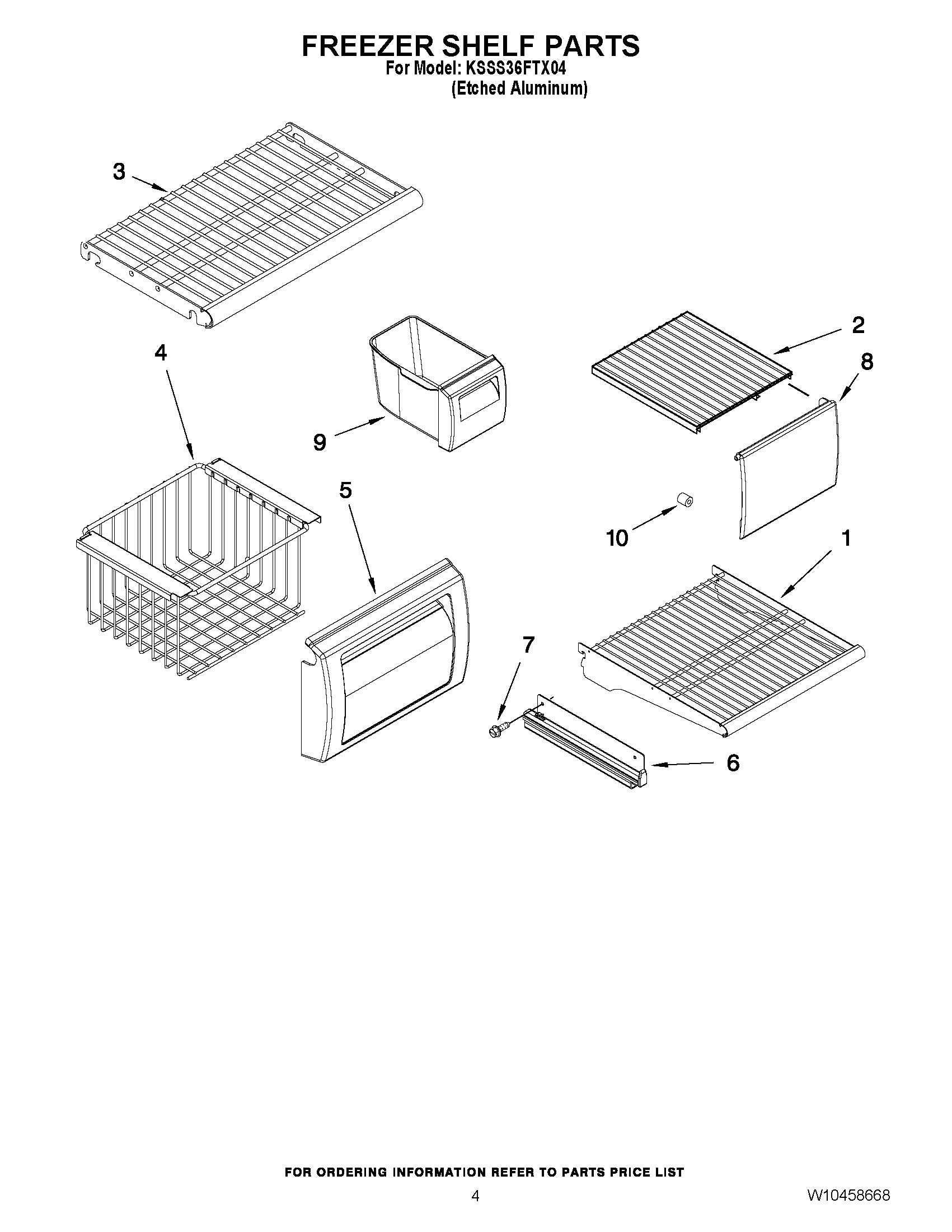 03 - FREEZER SHELF PARTS