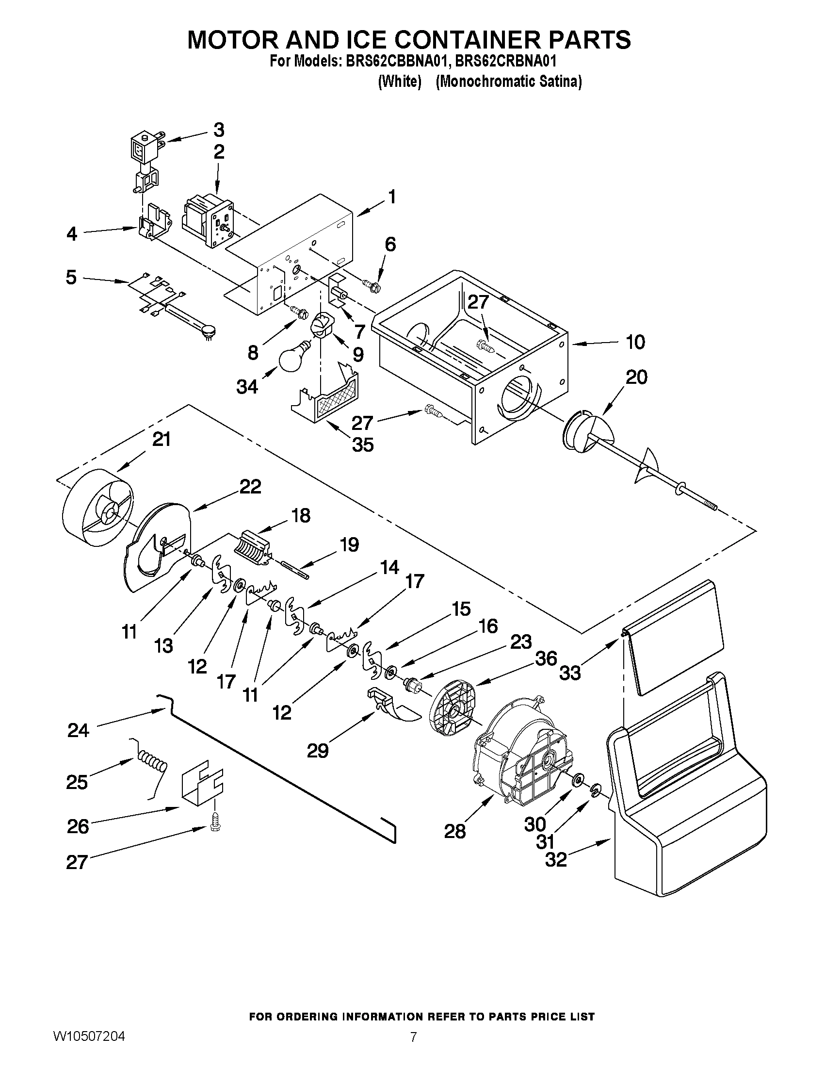05 - MOTOR AND ICE CONTAINER PARTS