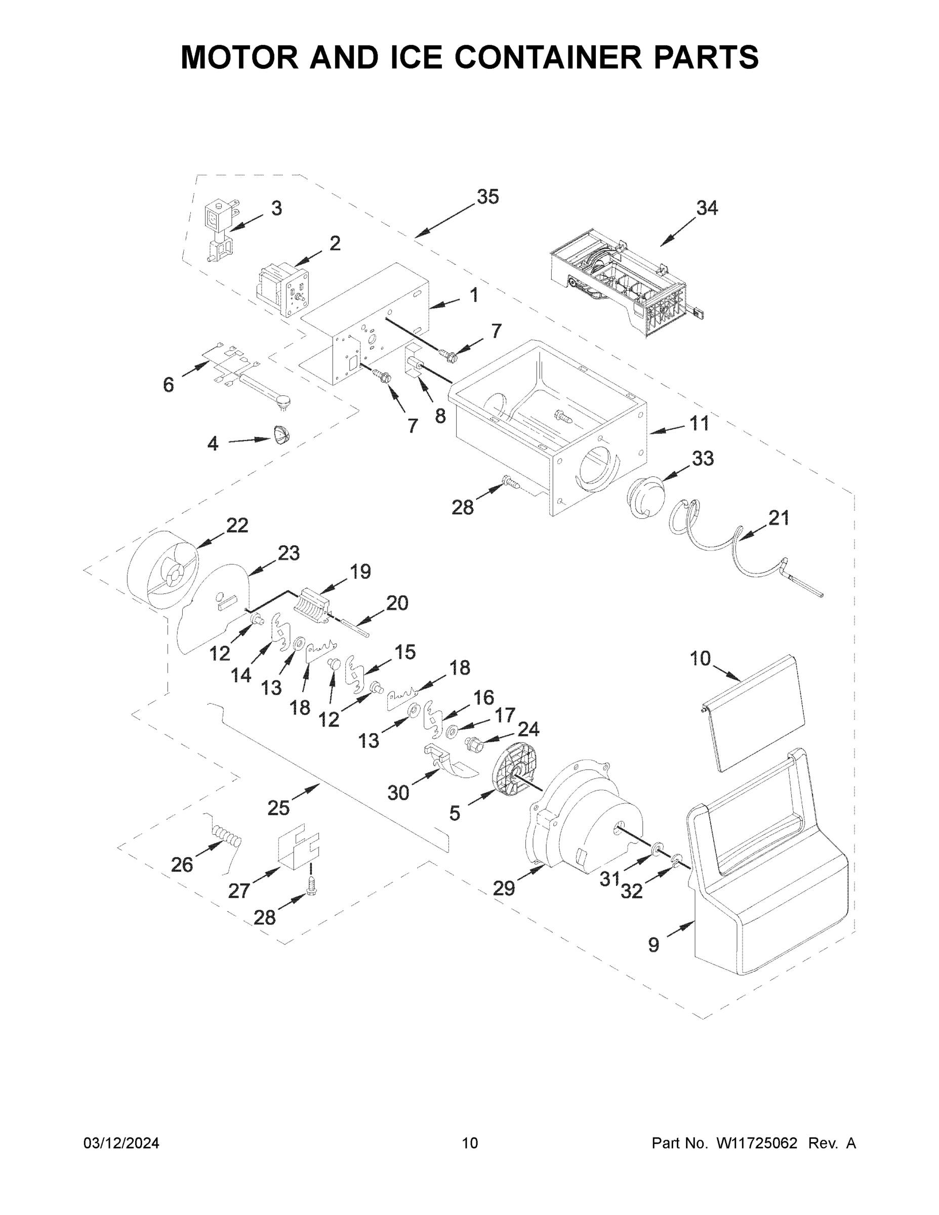 06 - MOTOR AND ICE CONTAINER PARTS