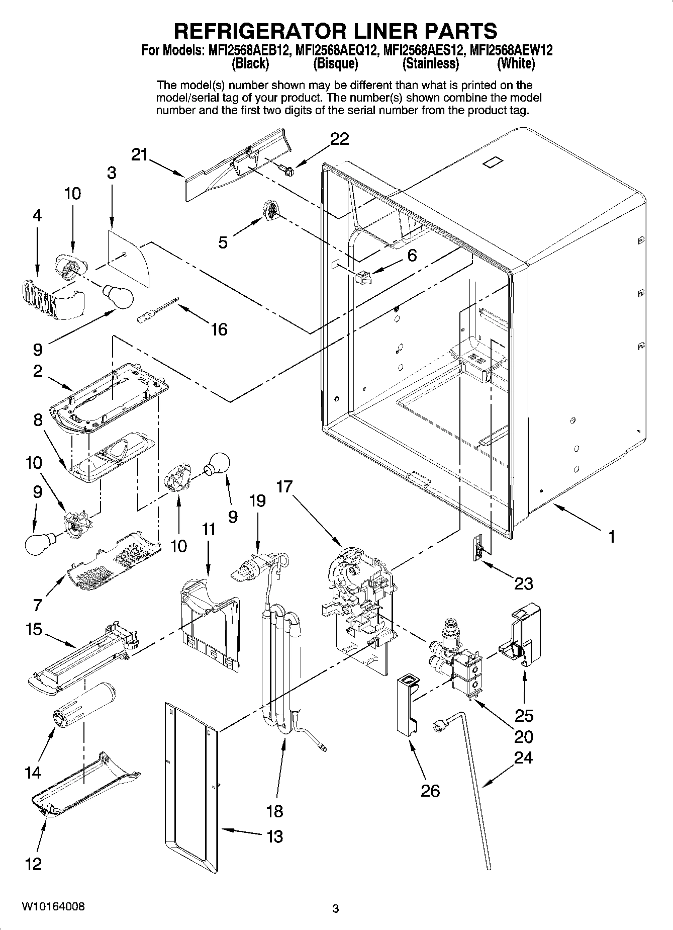 02 - REFRIGERATOR LINER PARTS