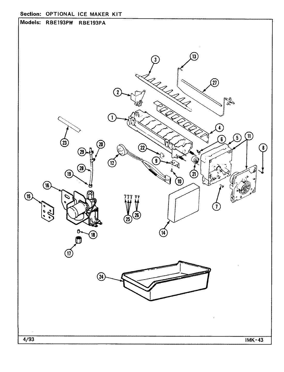 02 - OPTIONAL ICE MAKER KIT
