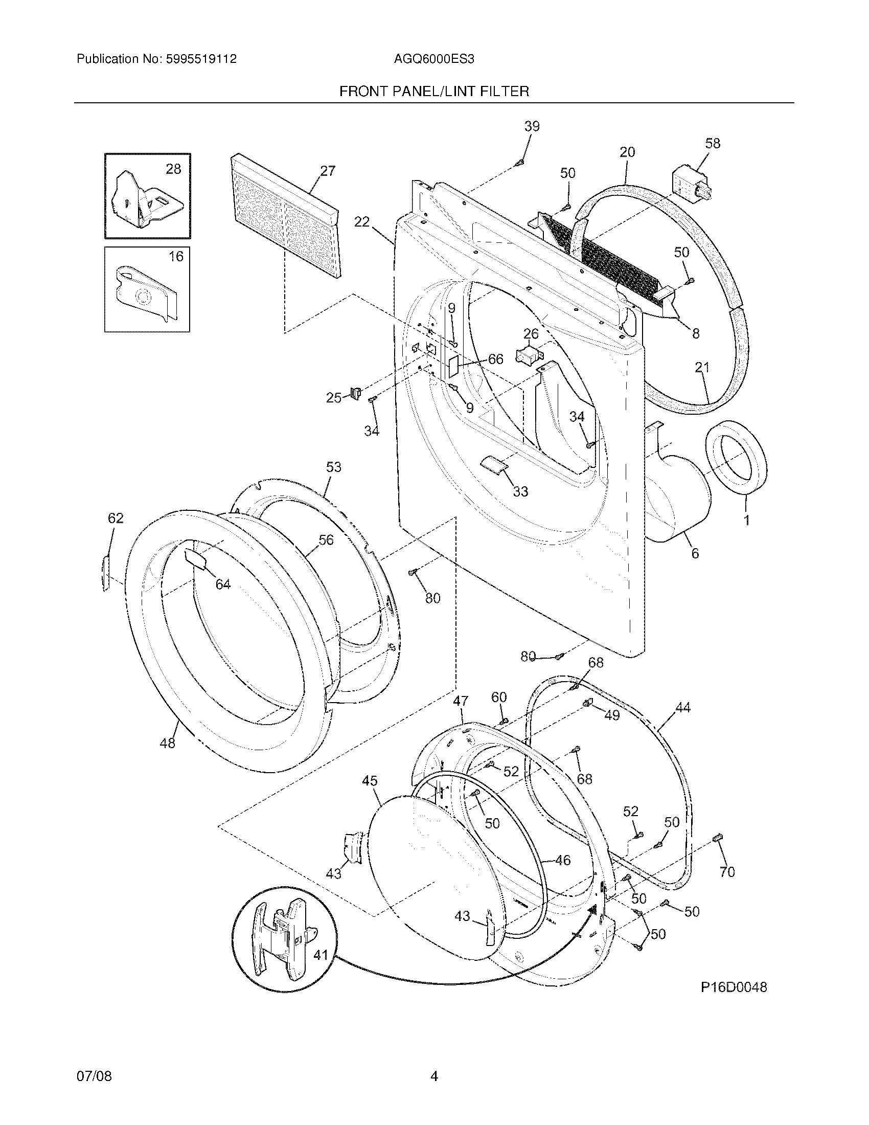 05 - FRONT PANEL/LINT FILTER