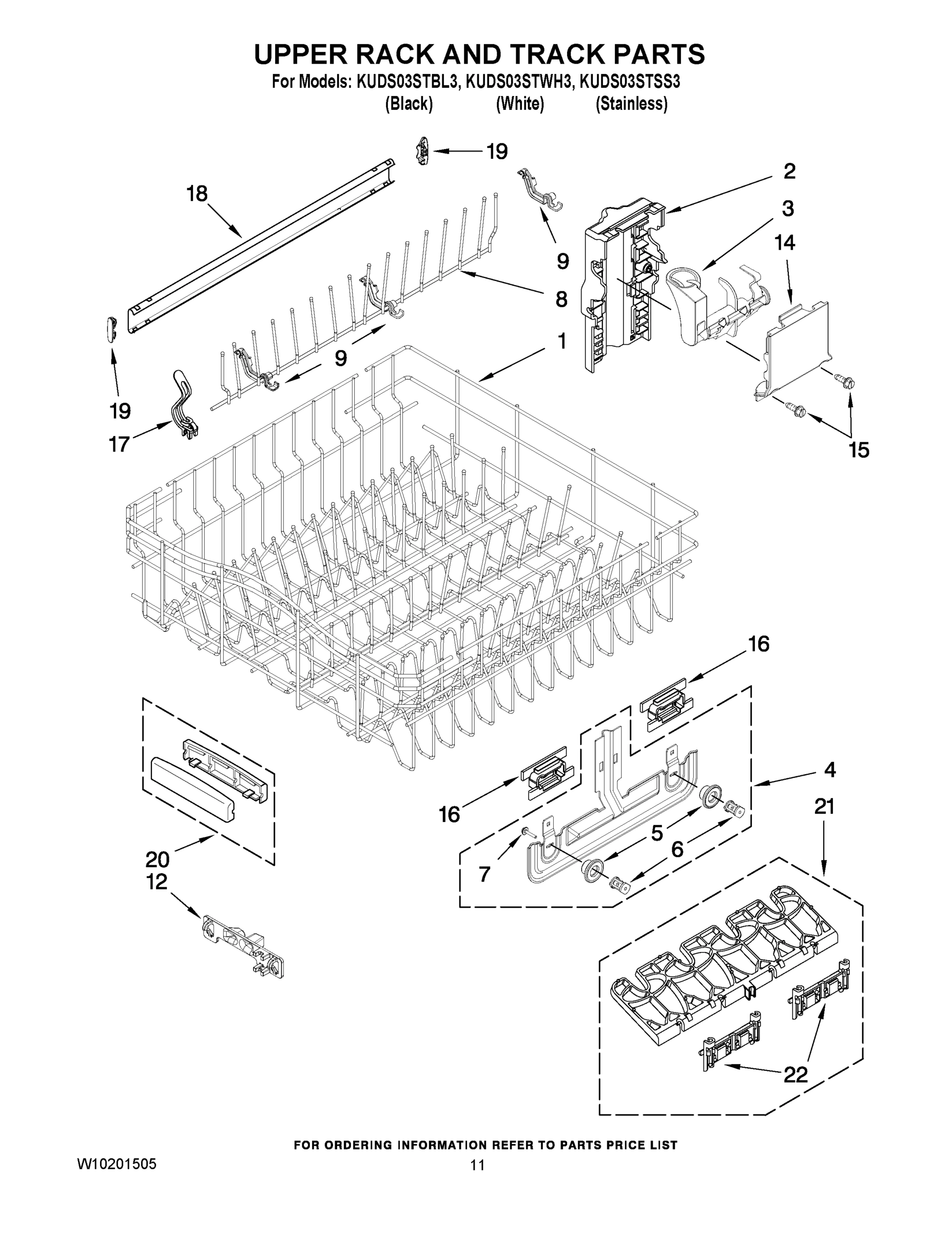 09 - UPPER RACK AND TRACK PARTS