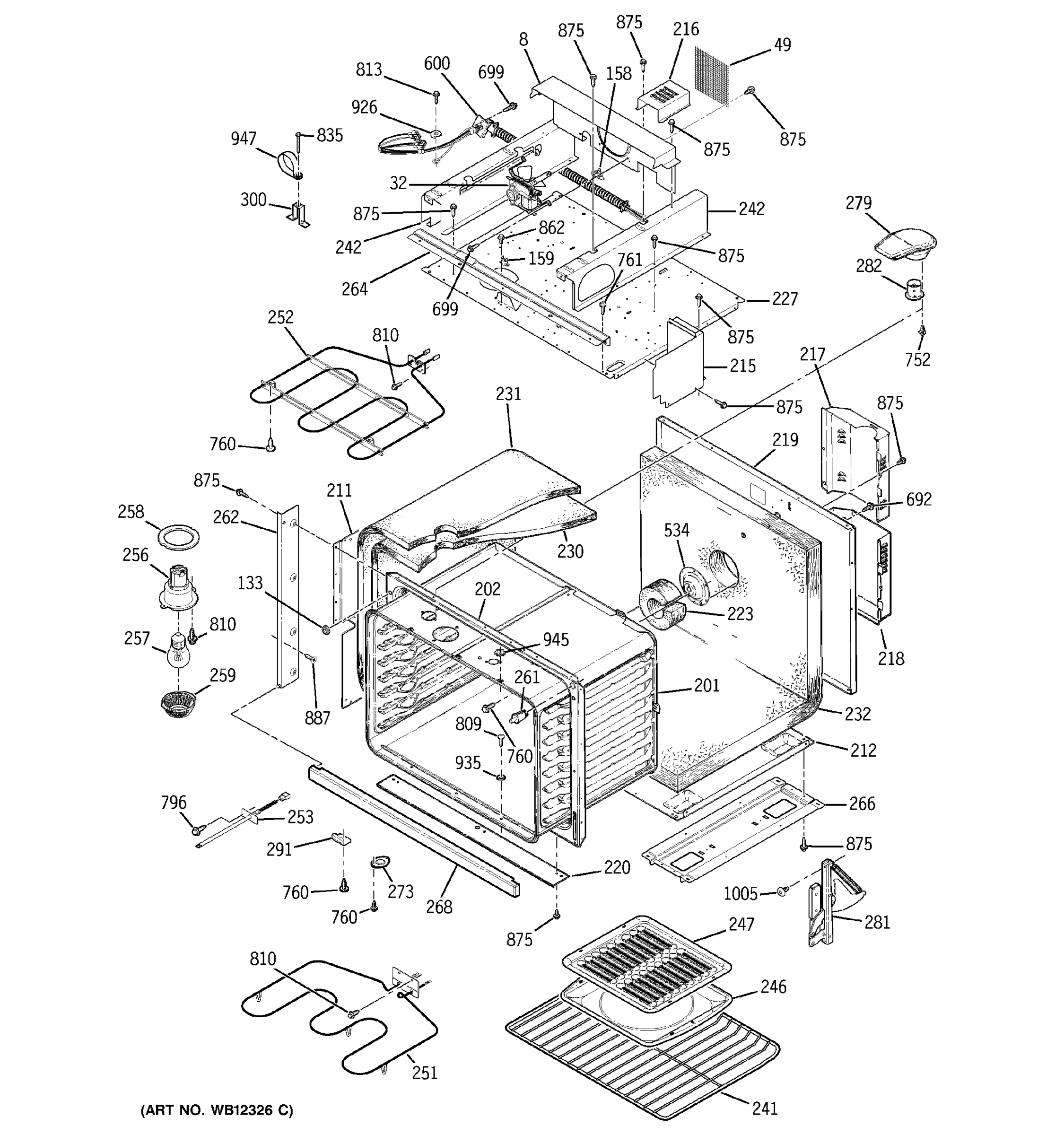 BODY WITH MICROWAVE SUPPORT