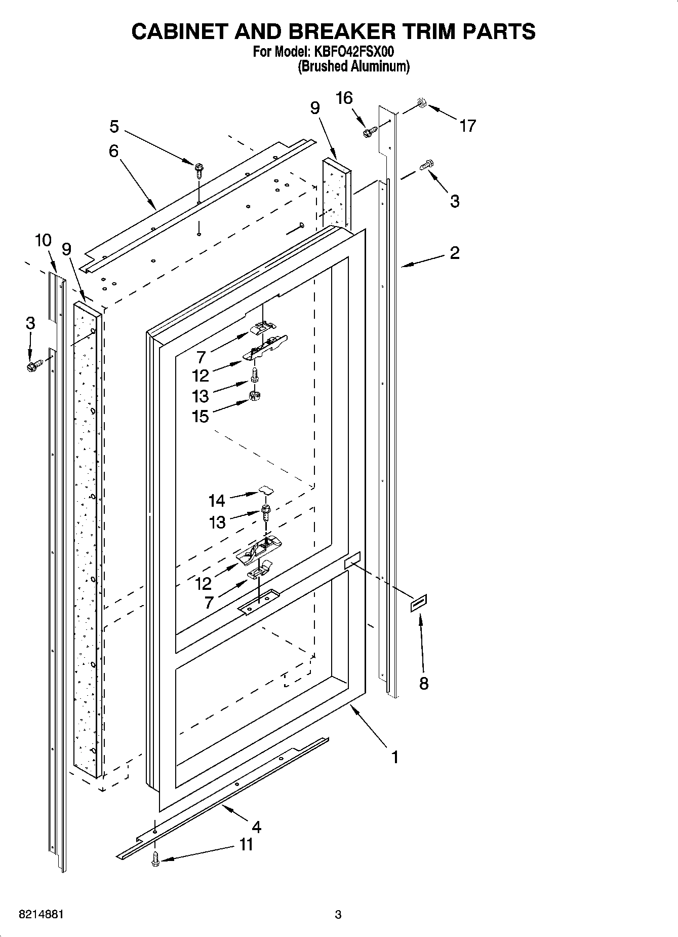 02 - CABINET AND BREAKER TRIM PARTS