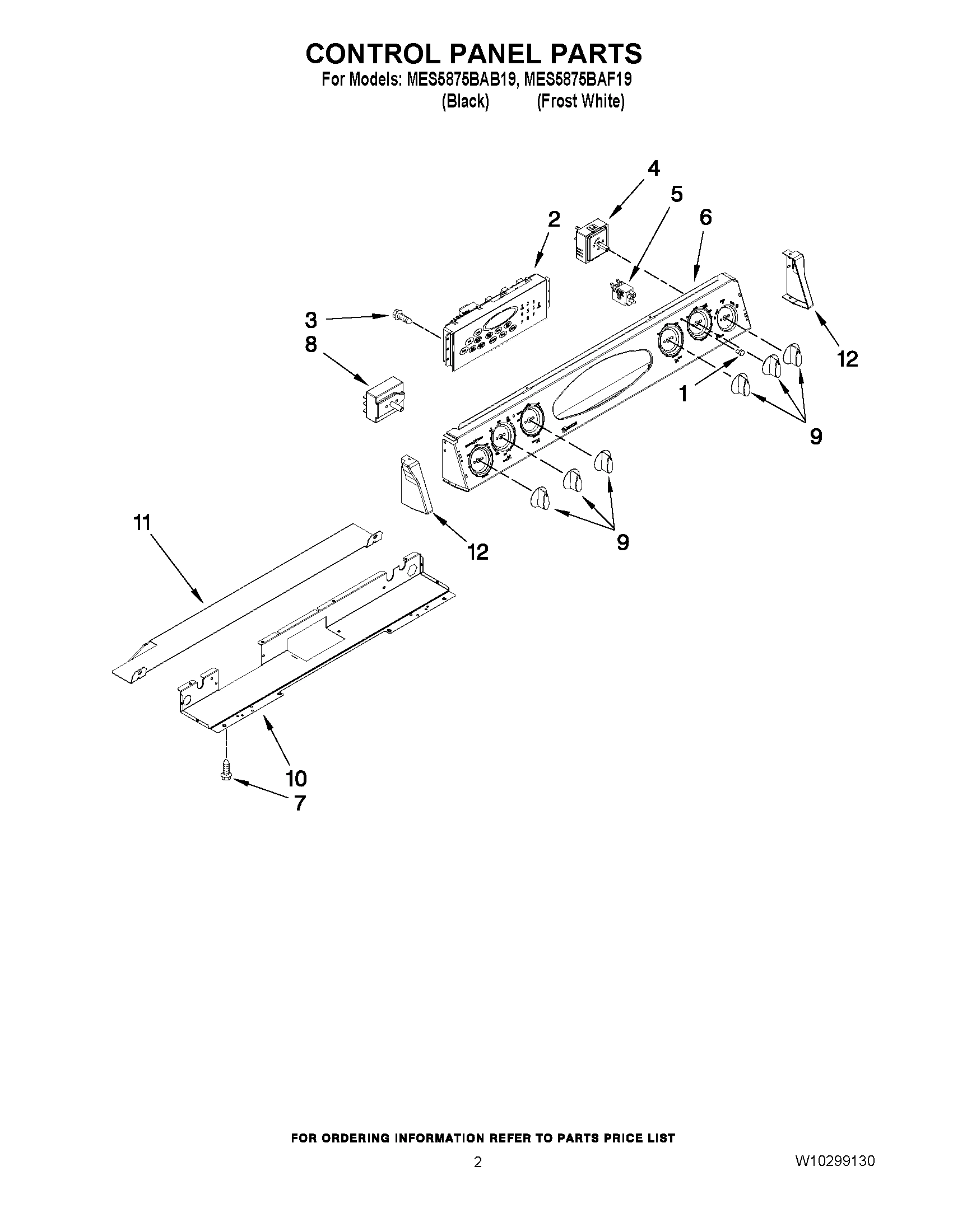 02 - CONTROL PANEL PARTS