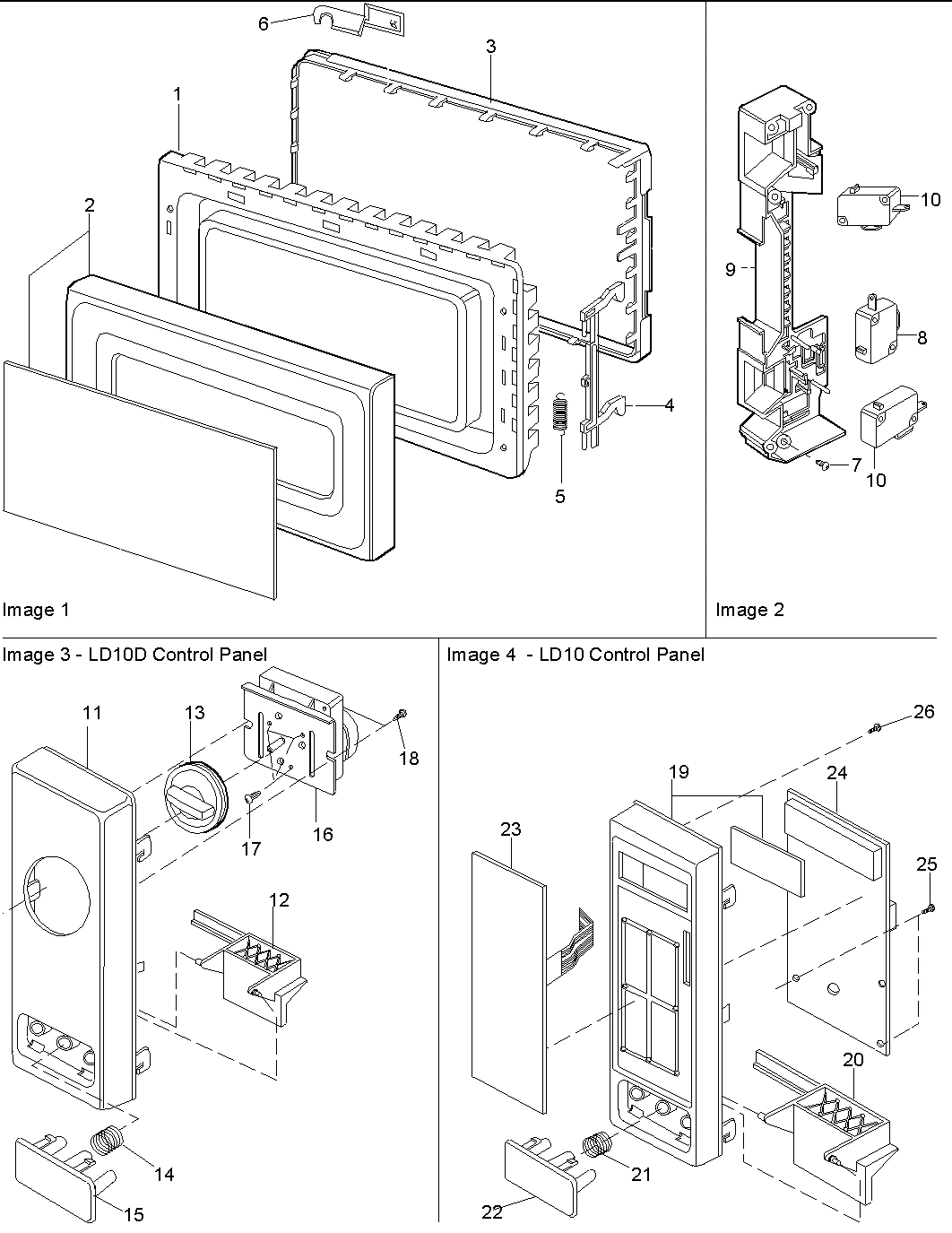 02 - DOOR, INTERLOCK & CONTROL PANEL PARTS