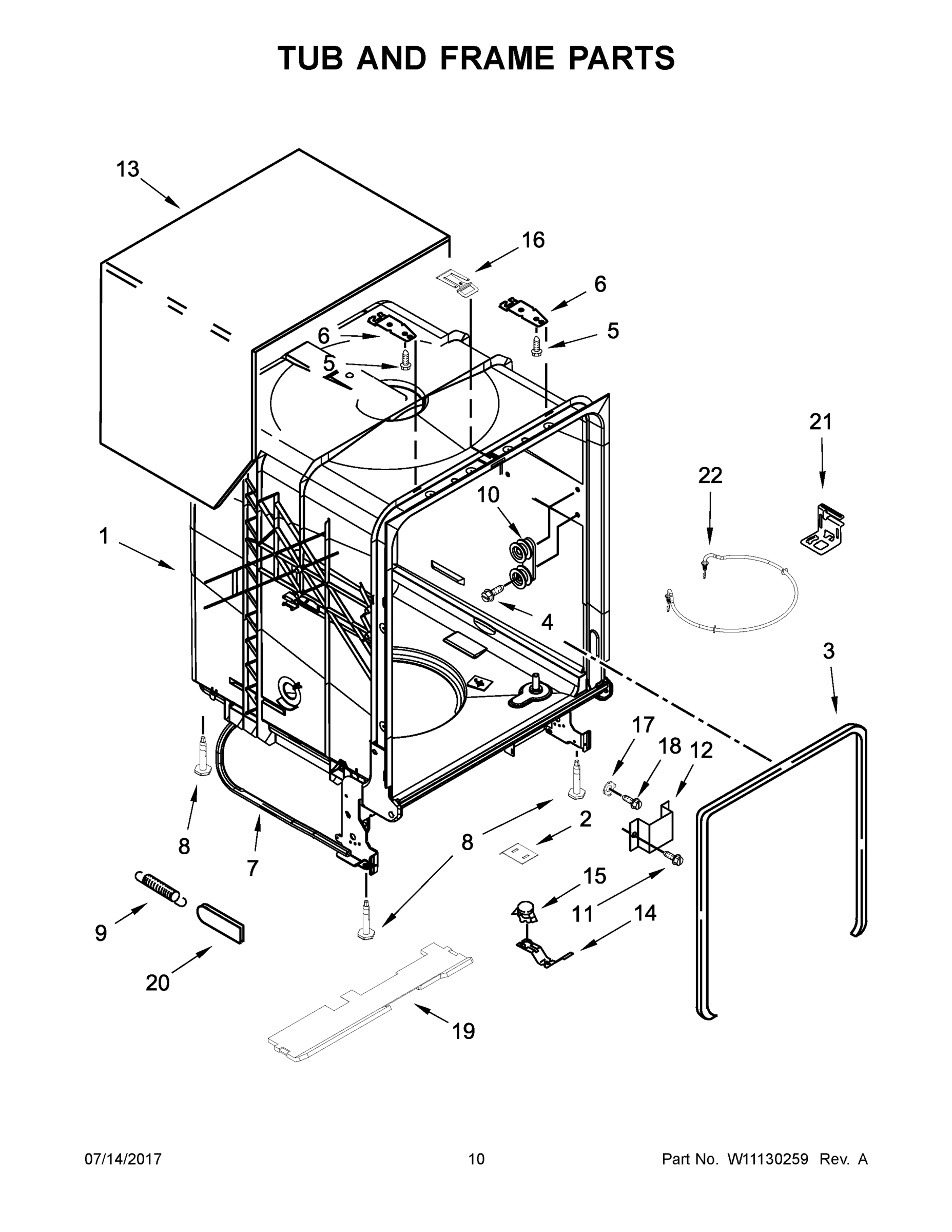 06 - TUB AND FRAME PARTS