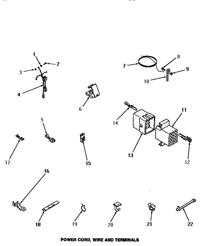 17 - POWER CORD, WIRE & TERMINALS
