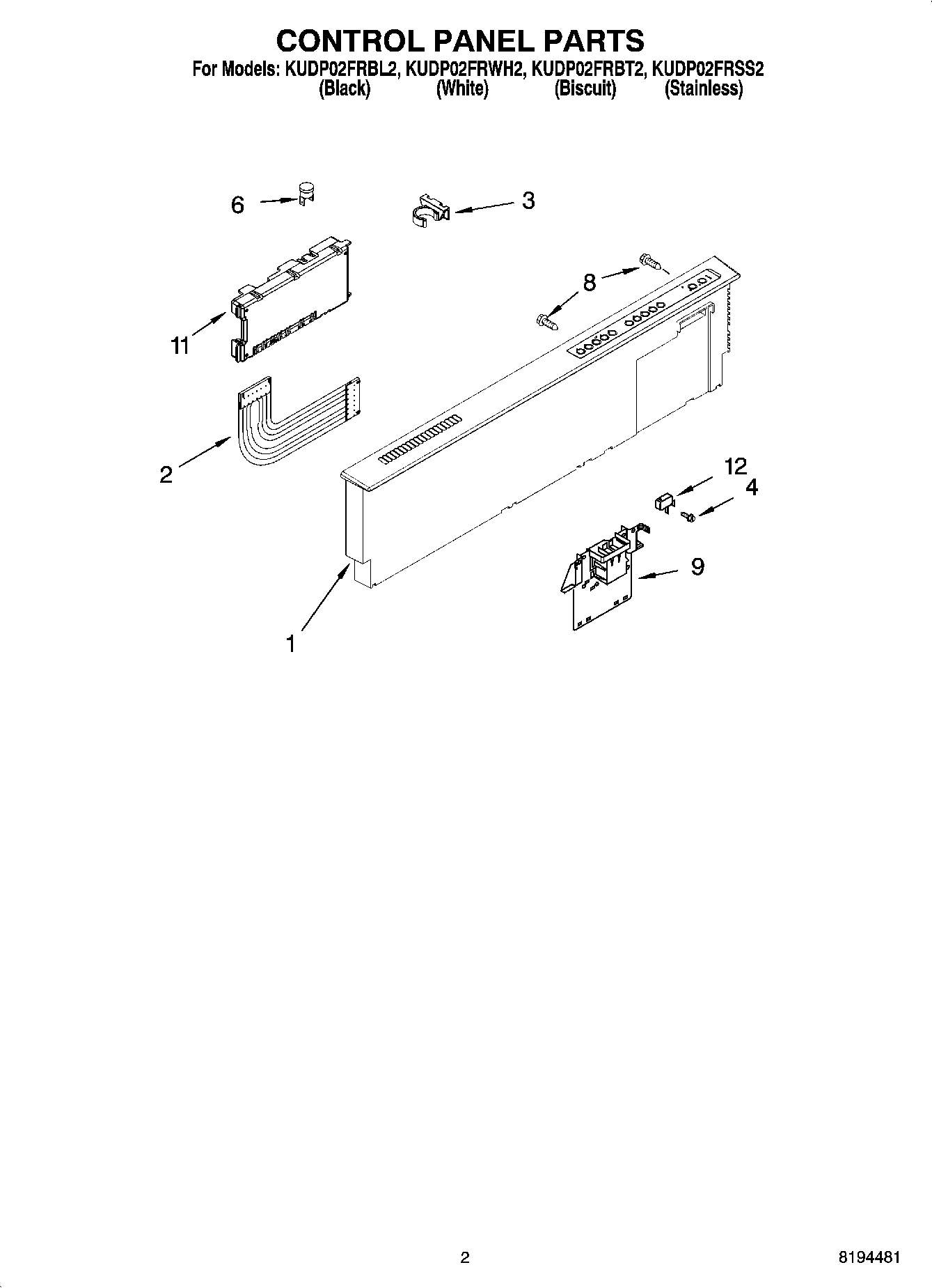 02 - CONTROL PANEL PARTS