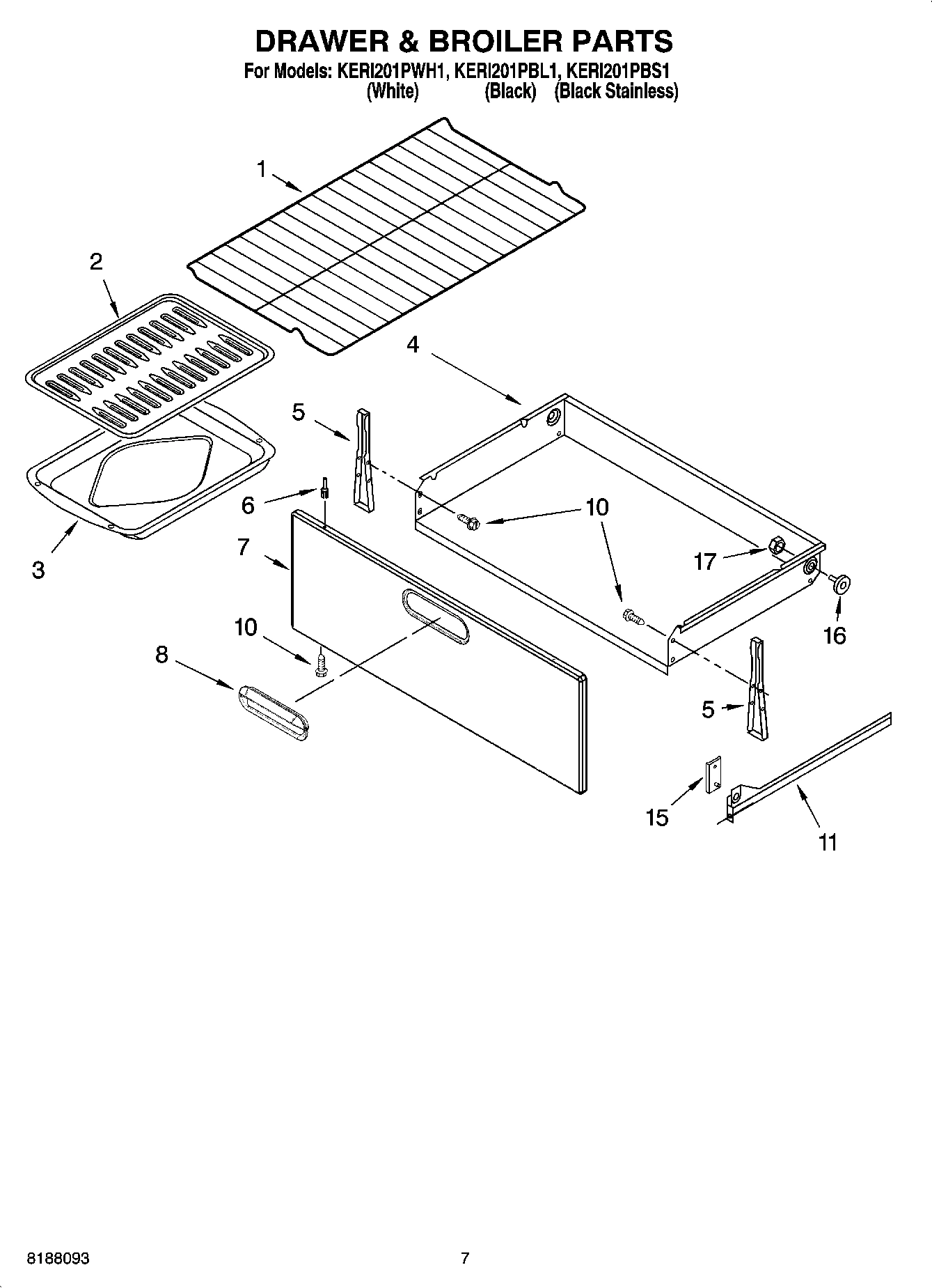 05 - DRAWER & BROILER PARTS, OPTIONAL PARTS