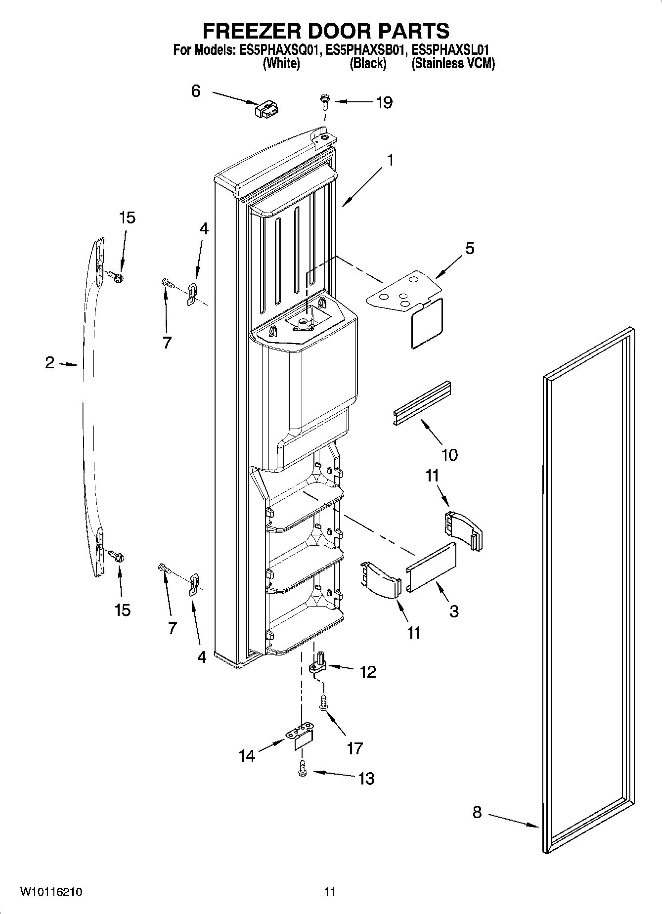 07 - FREEZER DOOR PARTS