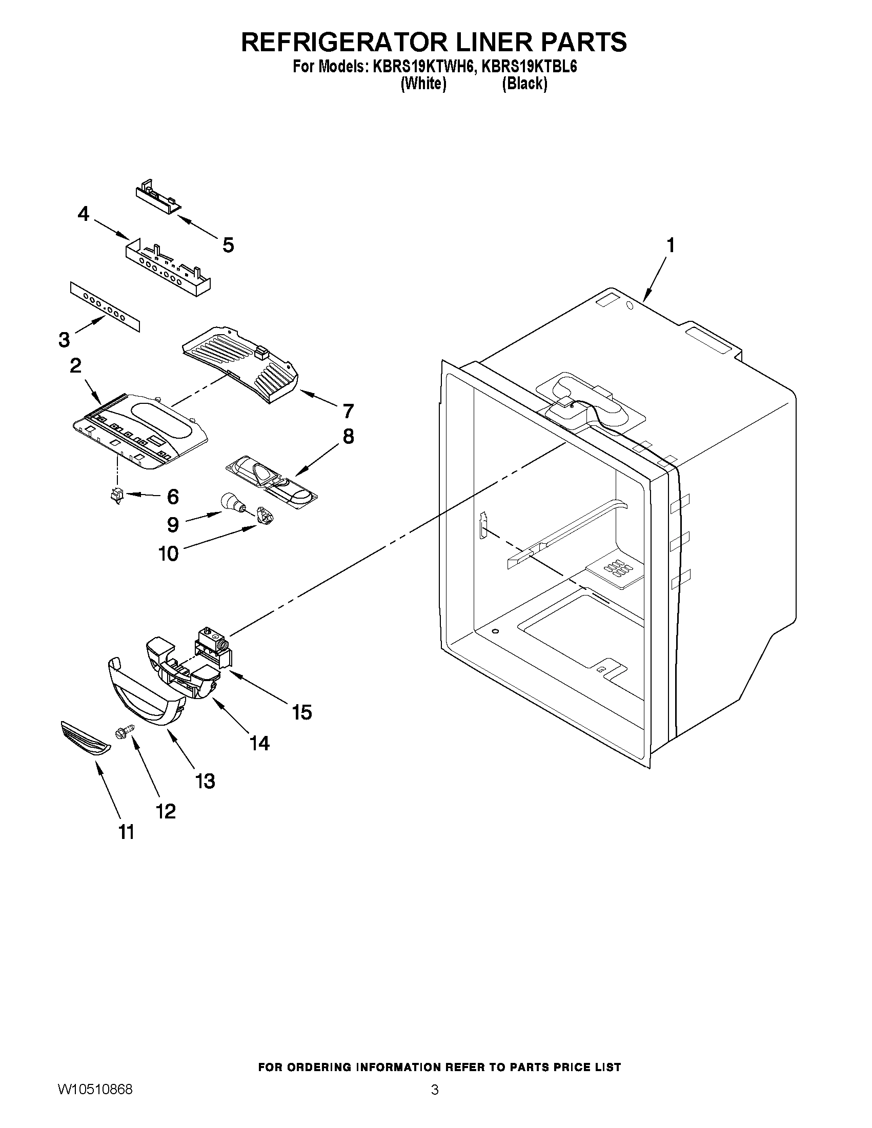 02 - REFRIGERATOR LINER PARTS
