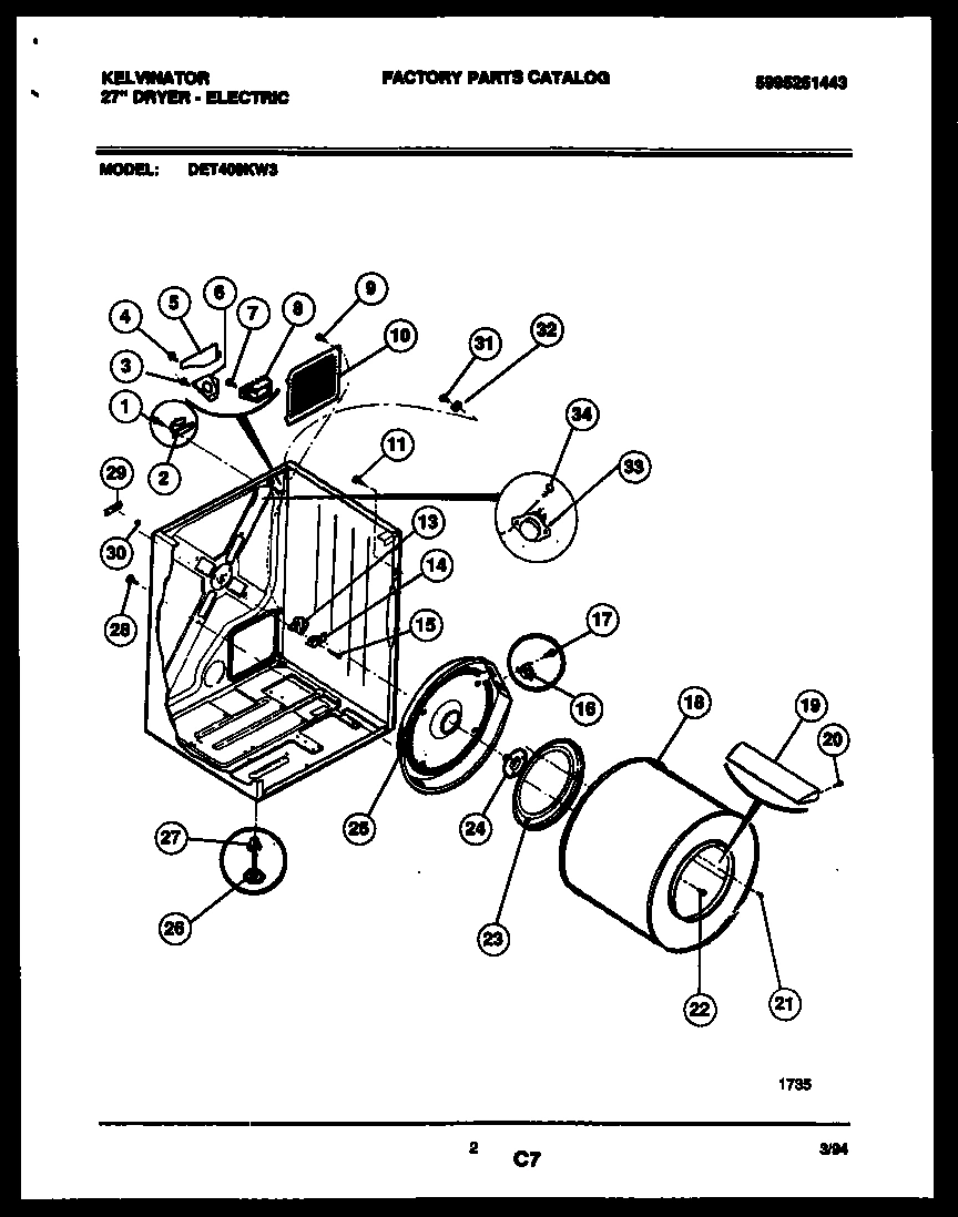 02 - CABINET AND COMPONENT PARTS