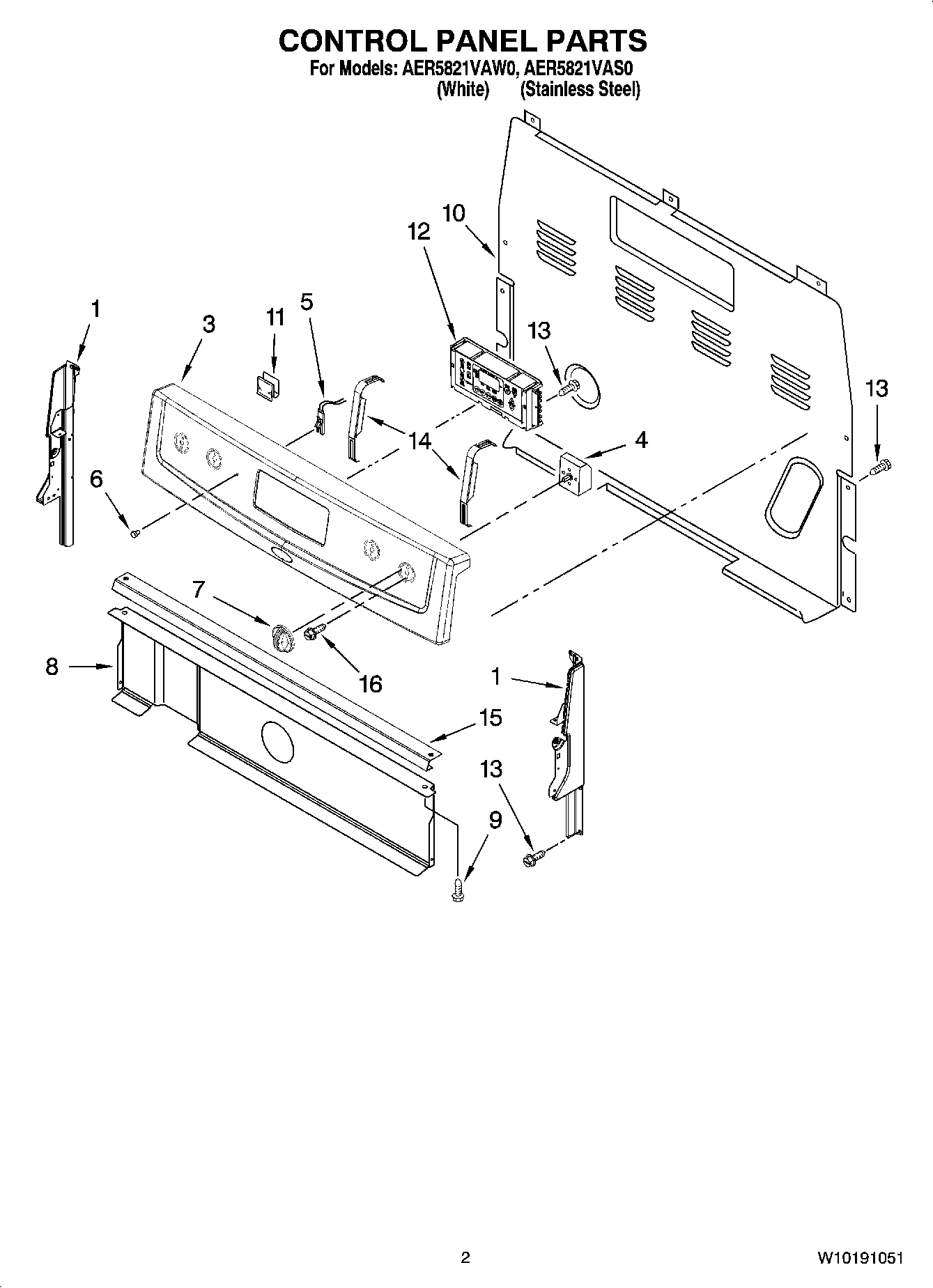 02 - CONTROL PANEL PARTS