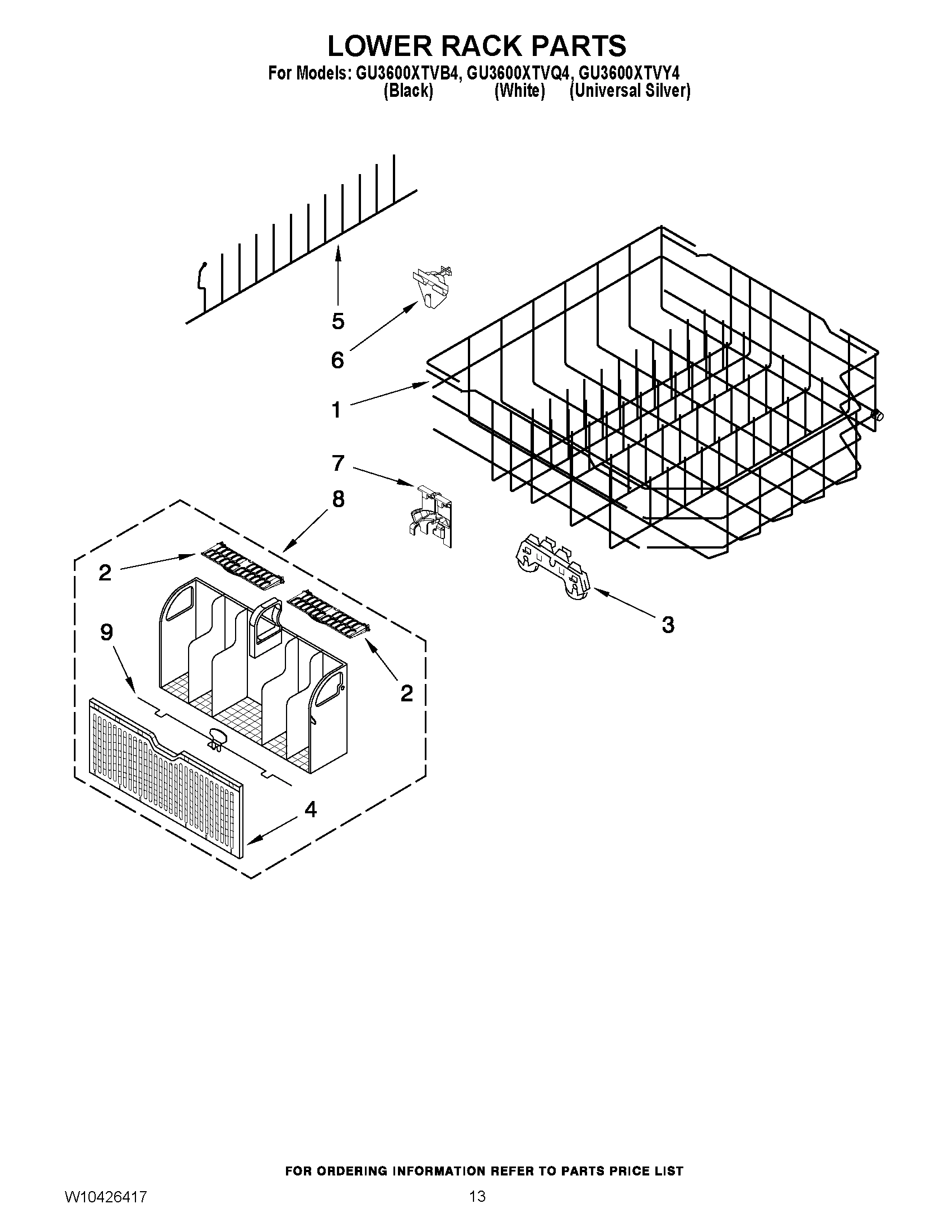 10 - LOWER RACK PARTS
