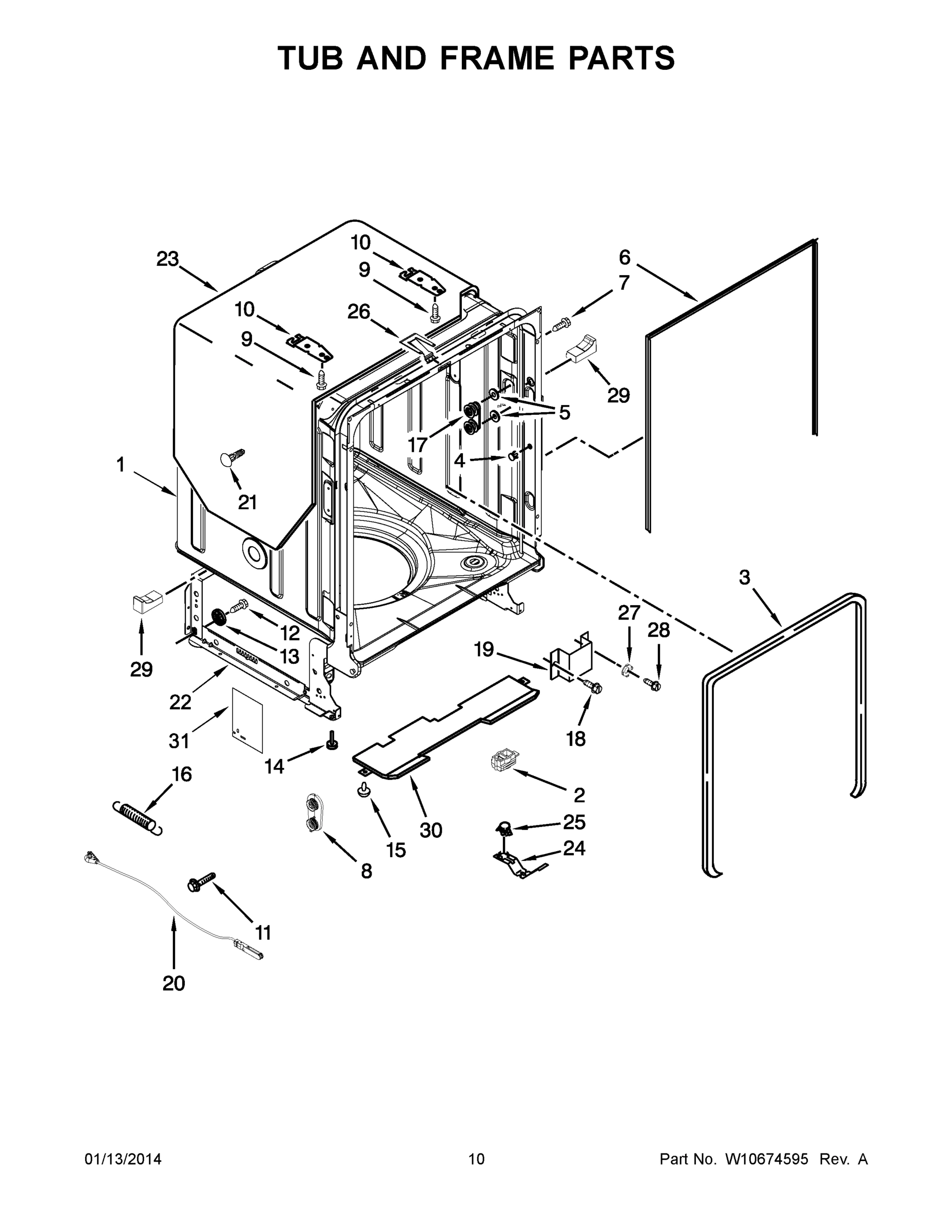 06 - TUB AND FRAME PARTS