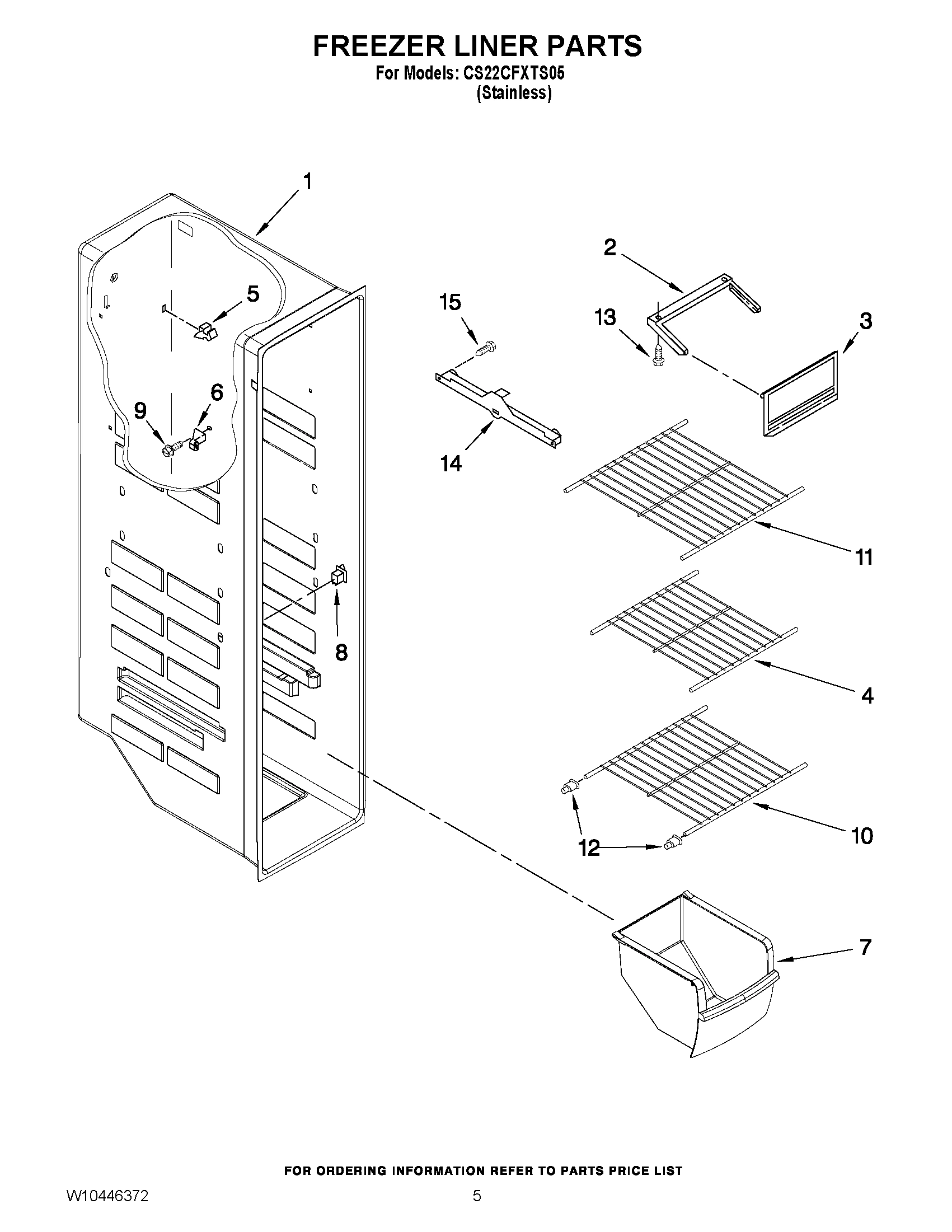 04 - FREEZER LINER PARTS