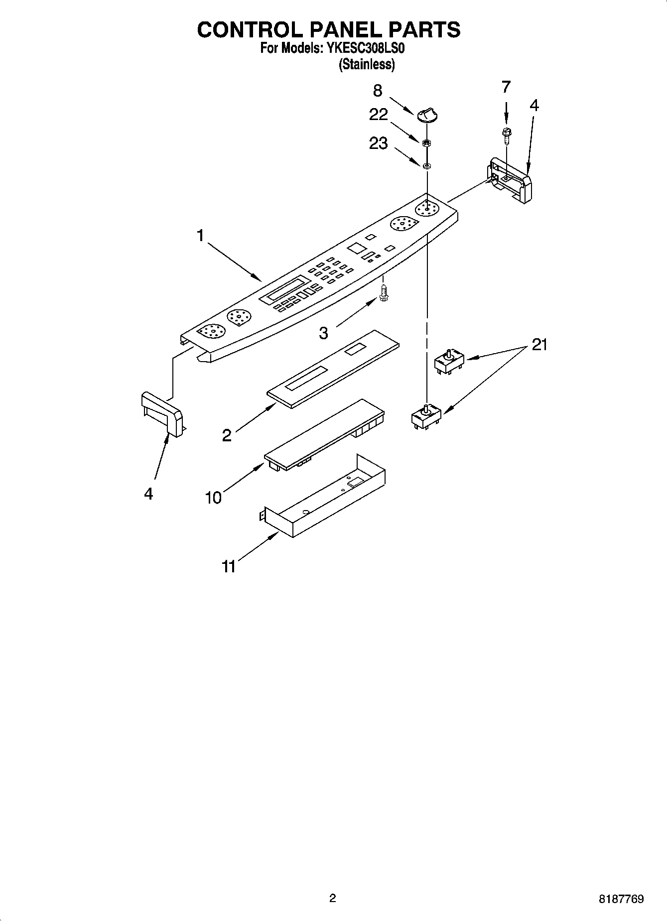 02 - CONTROL PANEL PARTS