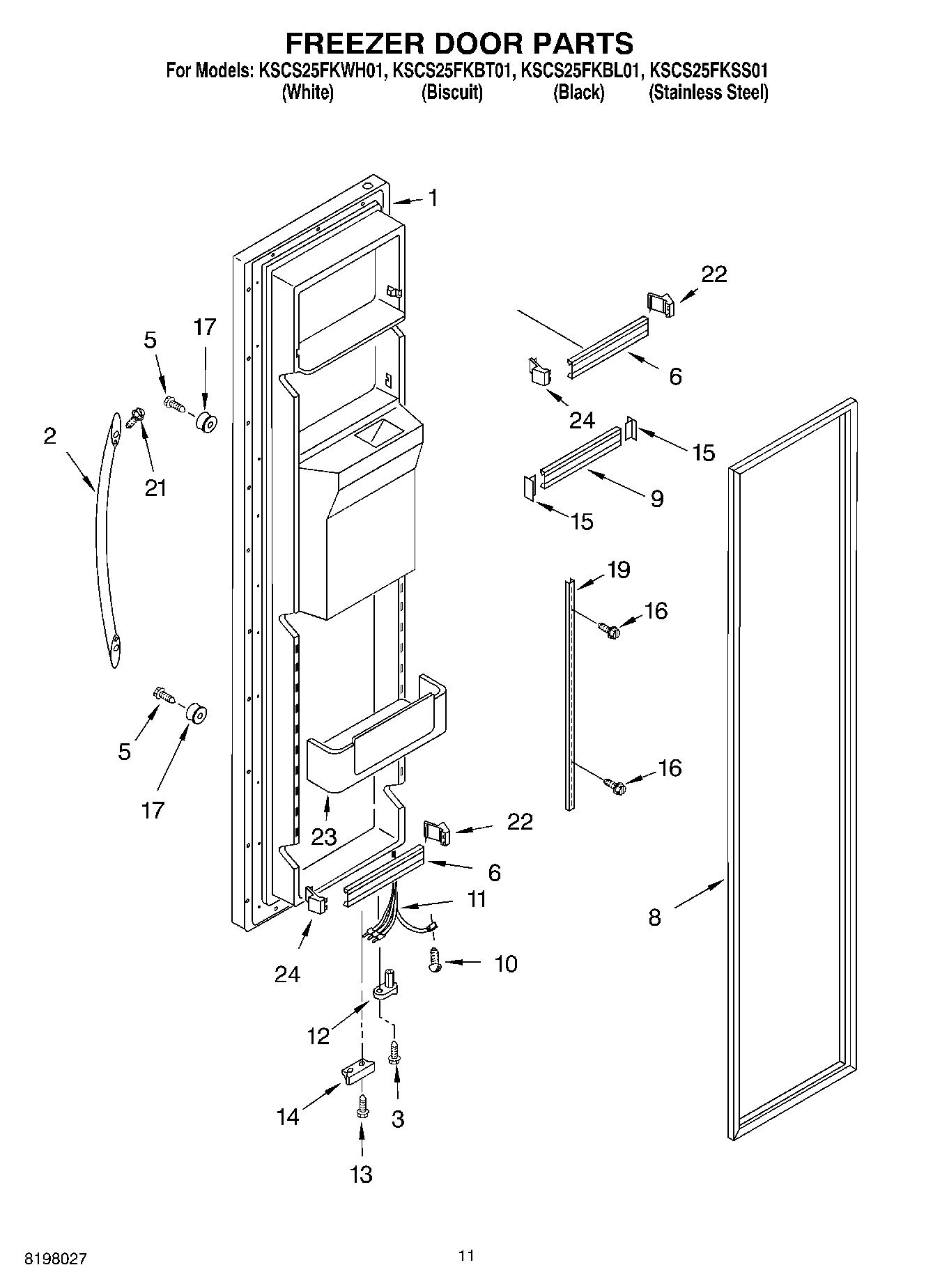 07 - FREEZER DOOR PARTS