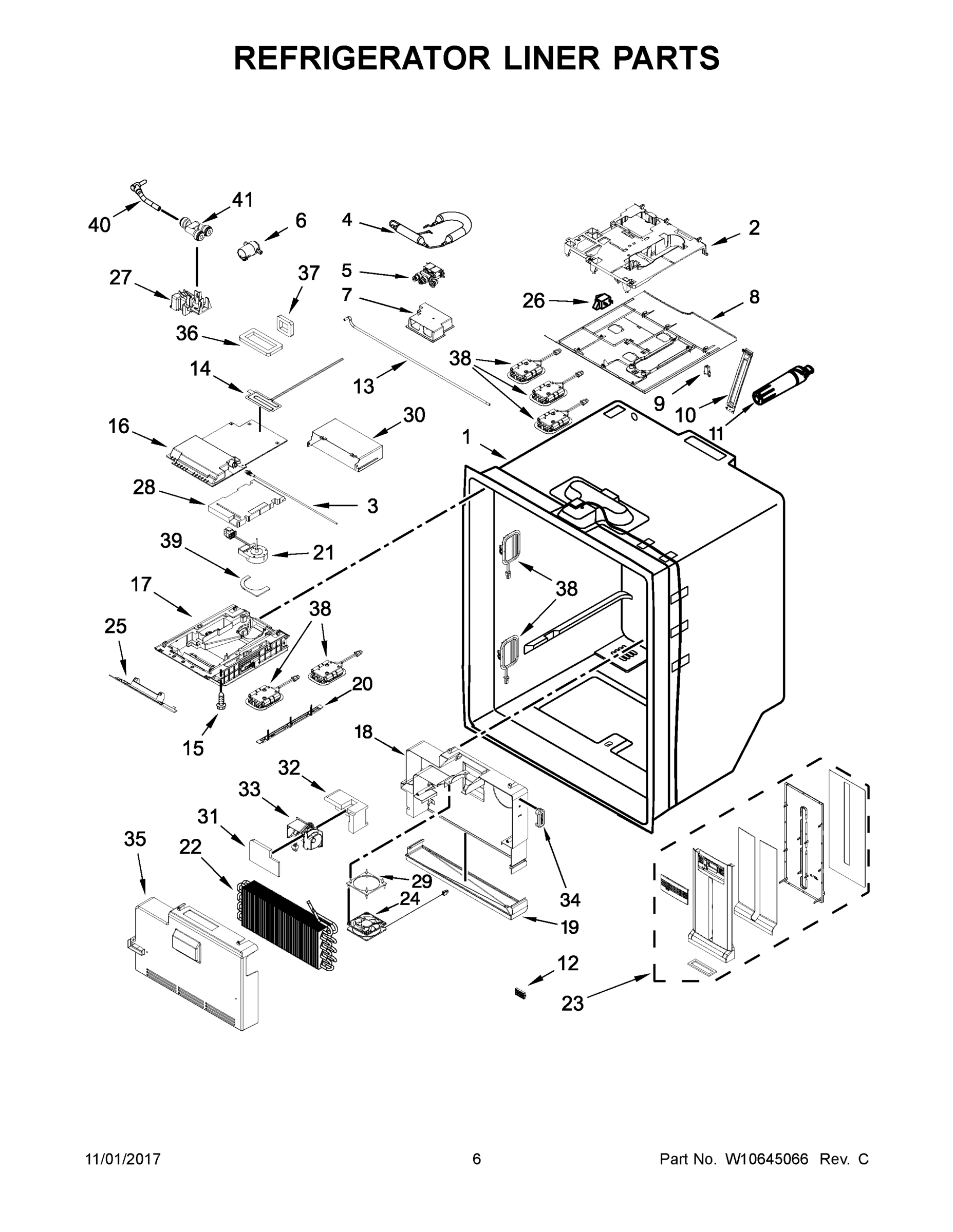 04 - REFRIGERATOR LINER PARTS