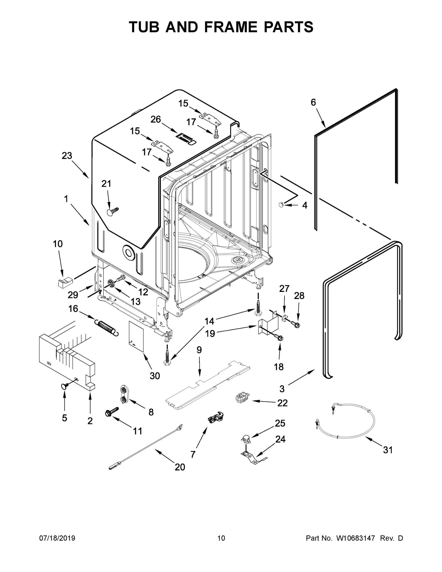 06 - TUB AND FRAME PARTS