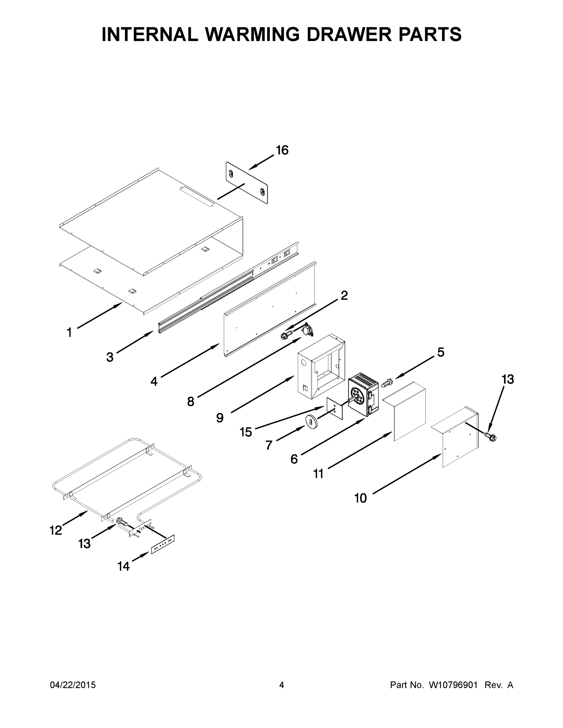 03 - INTERNAL WARMING DRAWER PARTS