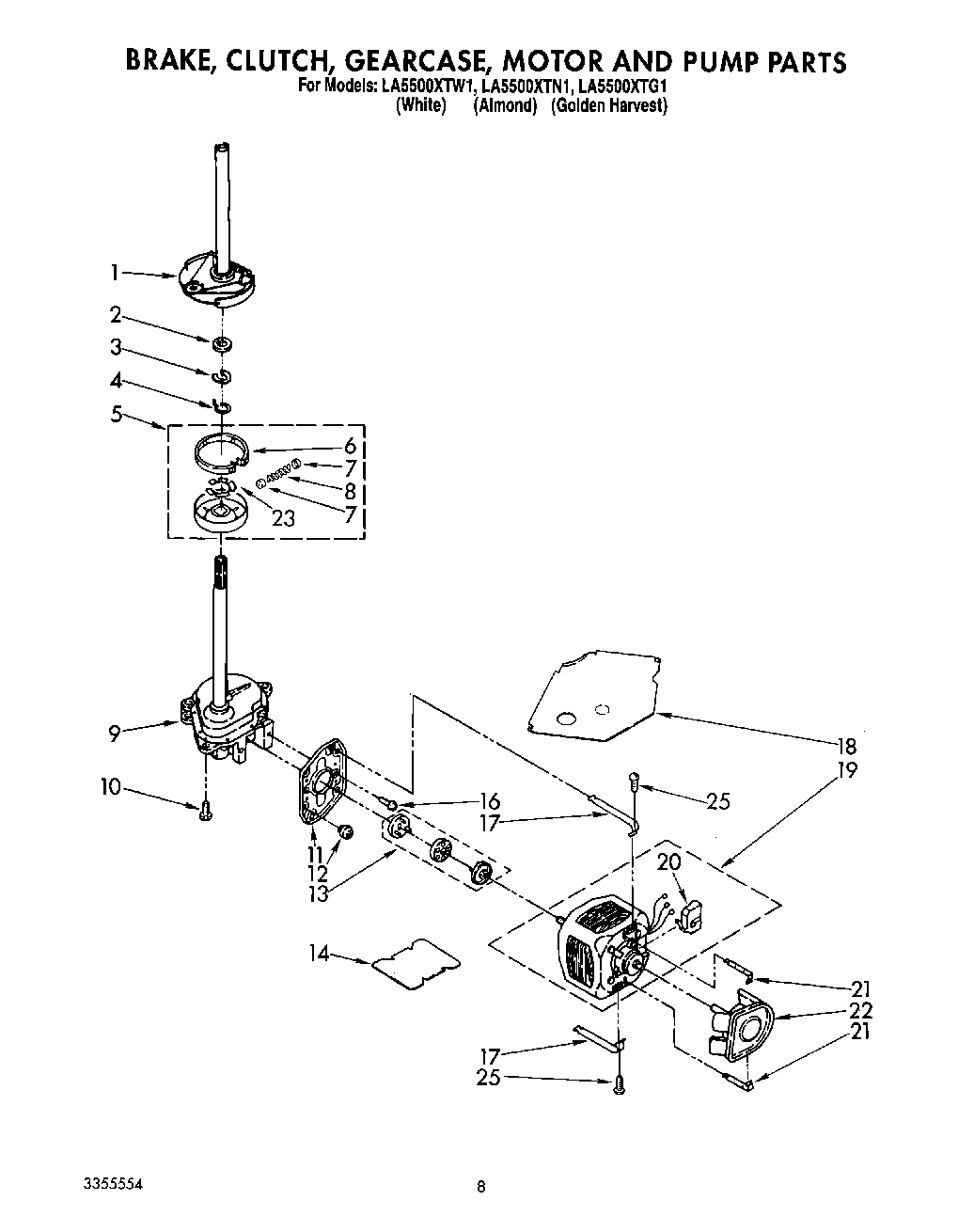 07 - BRAKE, CLUTCH, GEARCASE, MOTOR AND PUMP