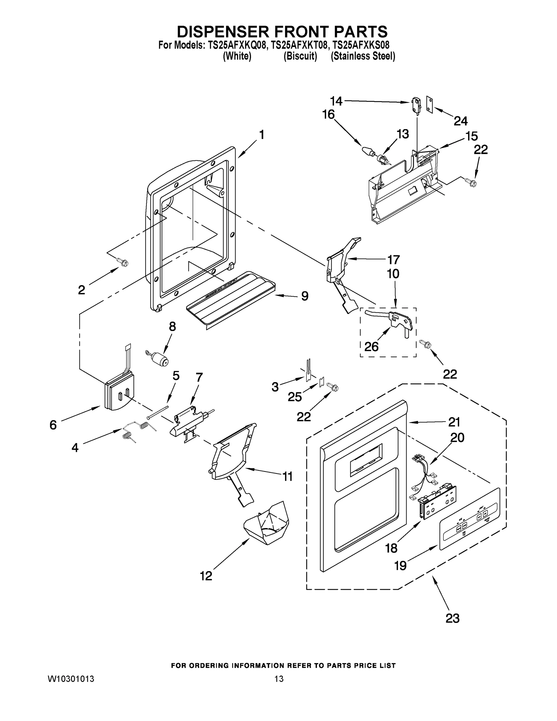 08 - DISPENSER FRONT PARTS
