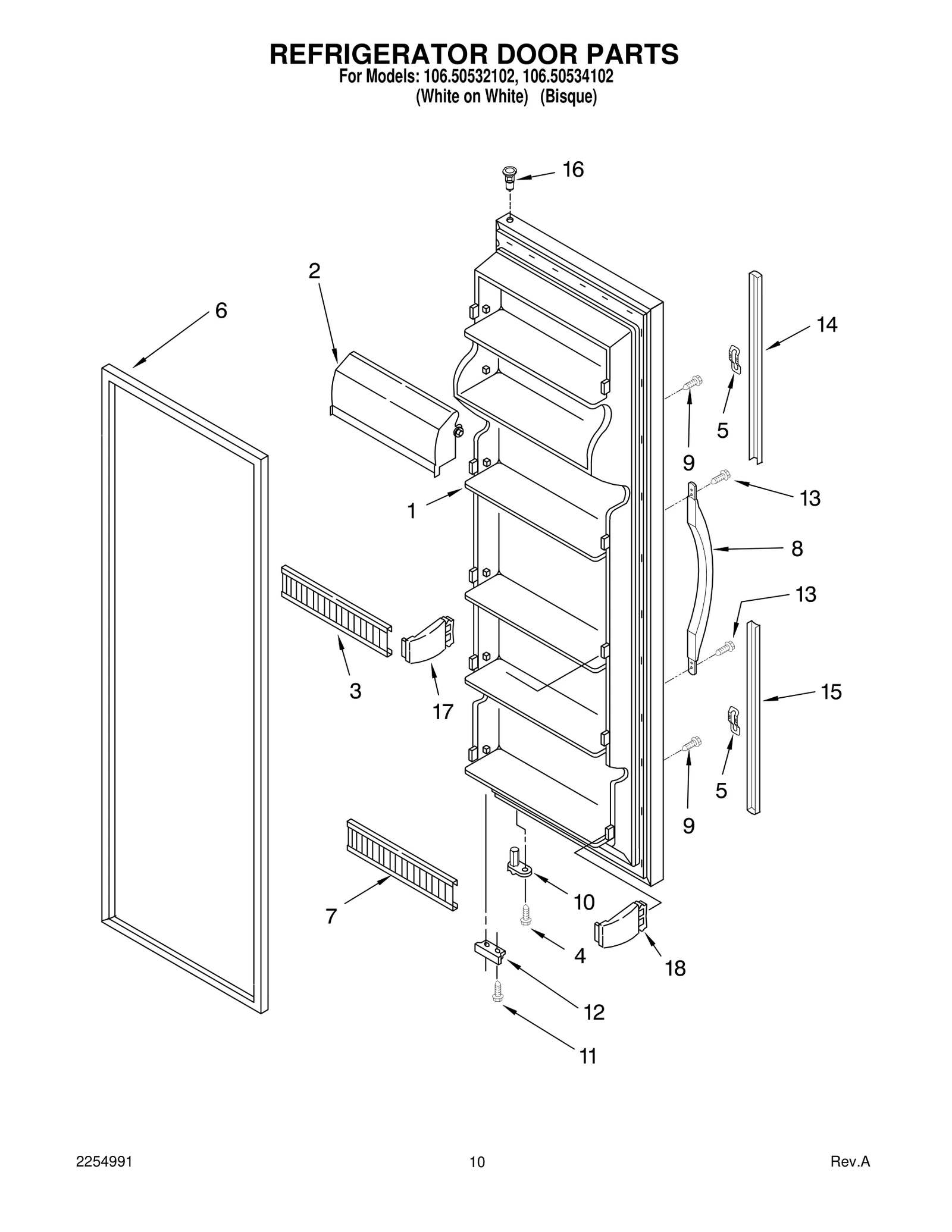 REFRIGERATOR DOOR PARTS