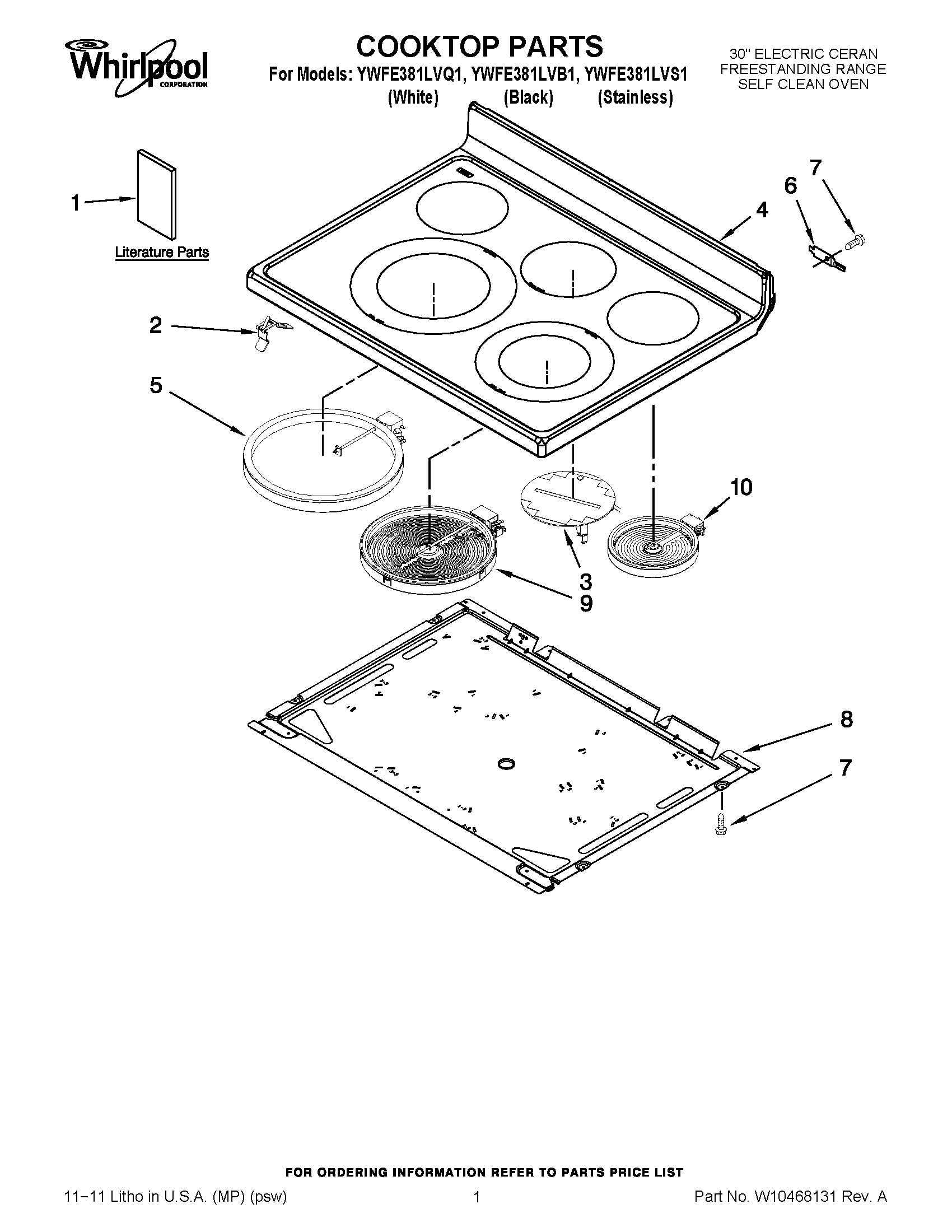01 - COOKTOP PARTS