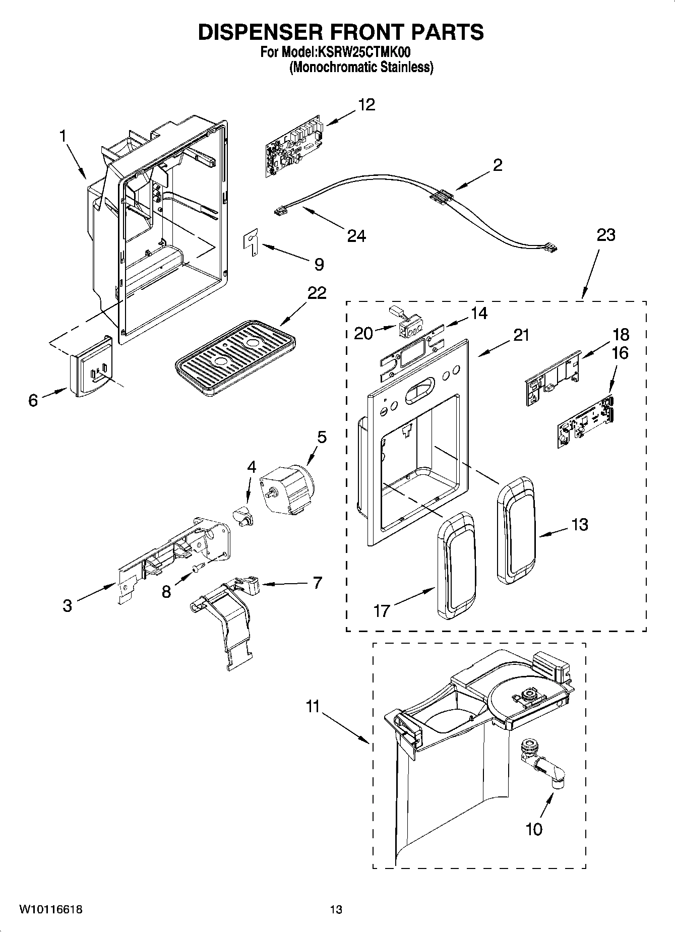 08 - DISPENSER FRONT PARTS