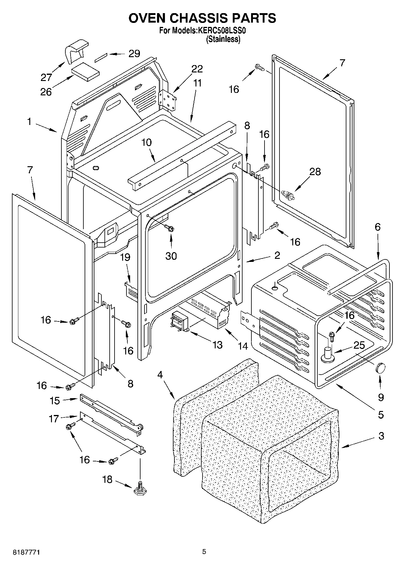 04 - OVEN CHASSIS PARTS