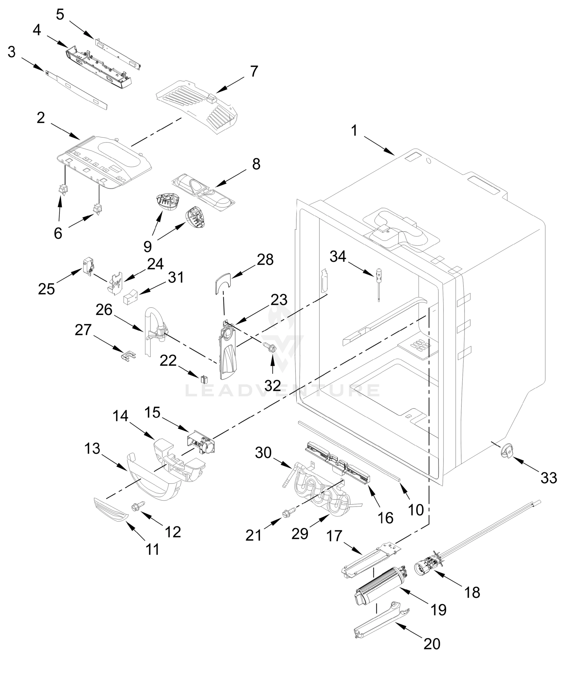 REFRIGERATOR LINER PARTS