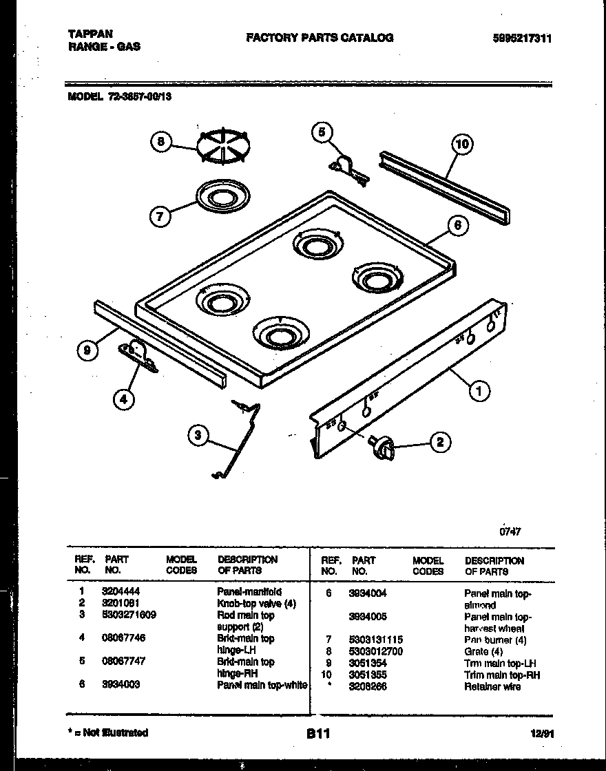 03 - COOKTOP PARTS